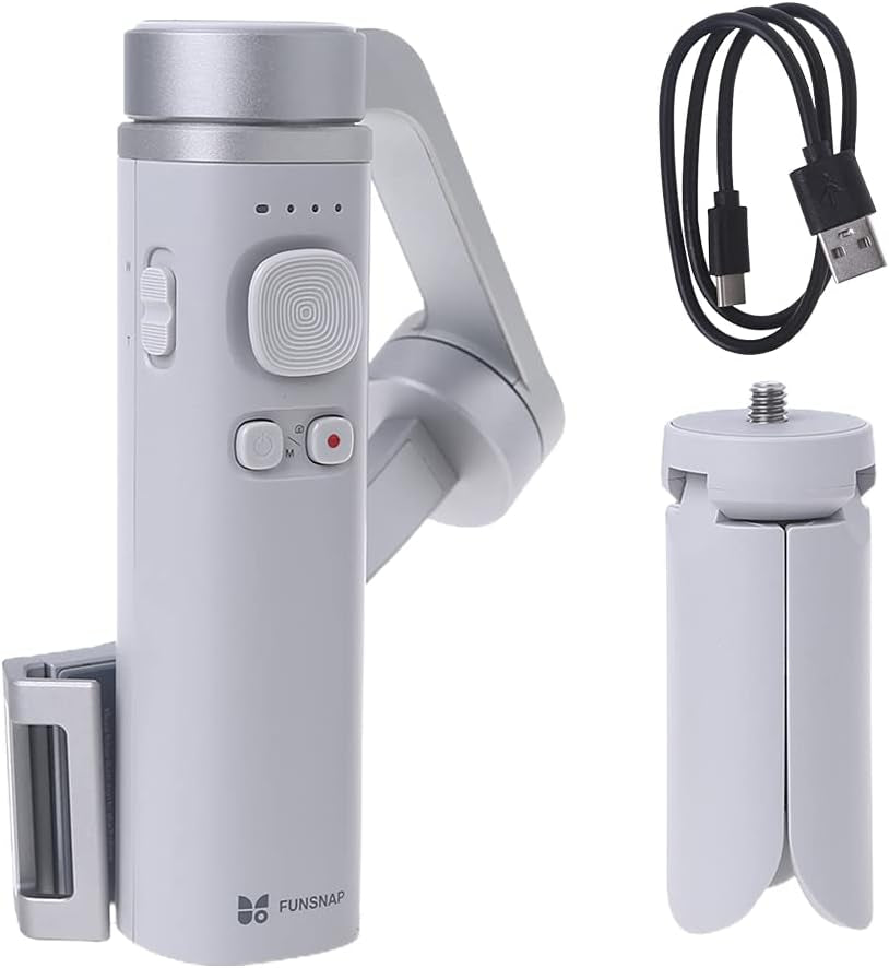 3-Axis Rotated Gimbal Stabilizer Large-Angle Extendable Cell Phone Stabilizer for Youtuber Live Video Shooting Gimbal Stabilizer for Phone  Qksky   