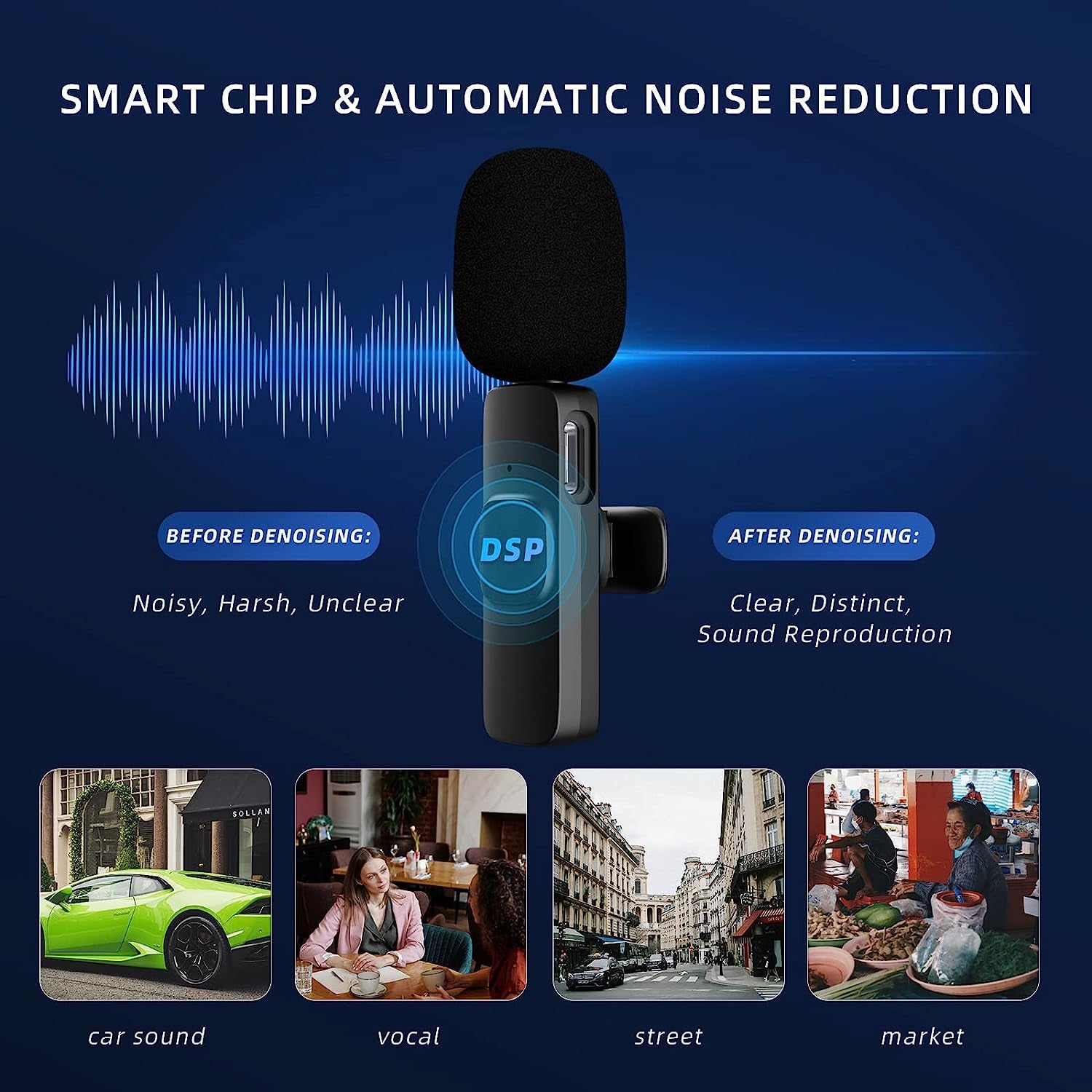 Javik 2 Pack Wireless Lavalier Microphone for Iphone Ipad Noise Reduction Clip on Microphone Auto Sync Mini Lapel Microphone for Video Recording, Youtube, Interview, Vlog, Tiktok, Live  Javik   