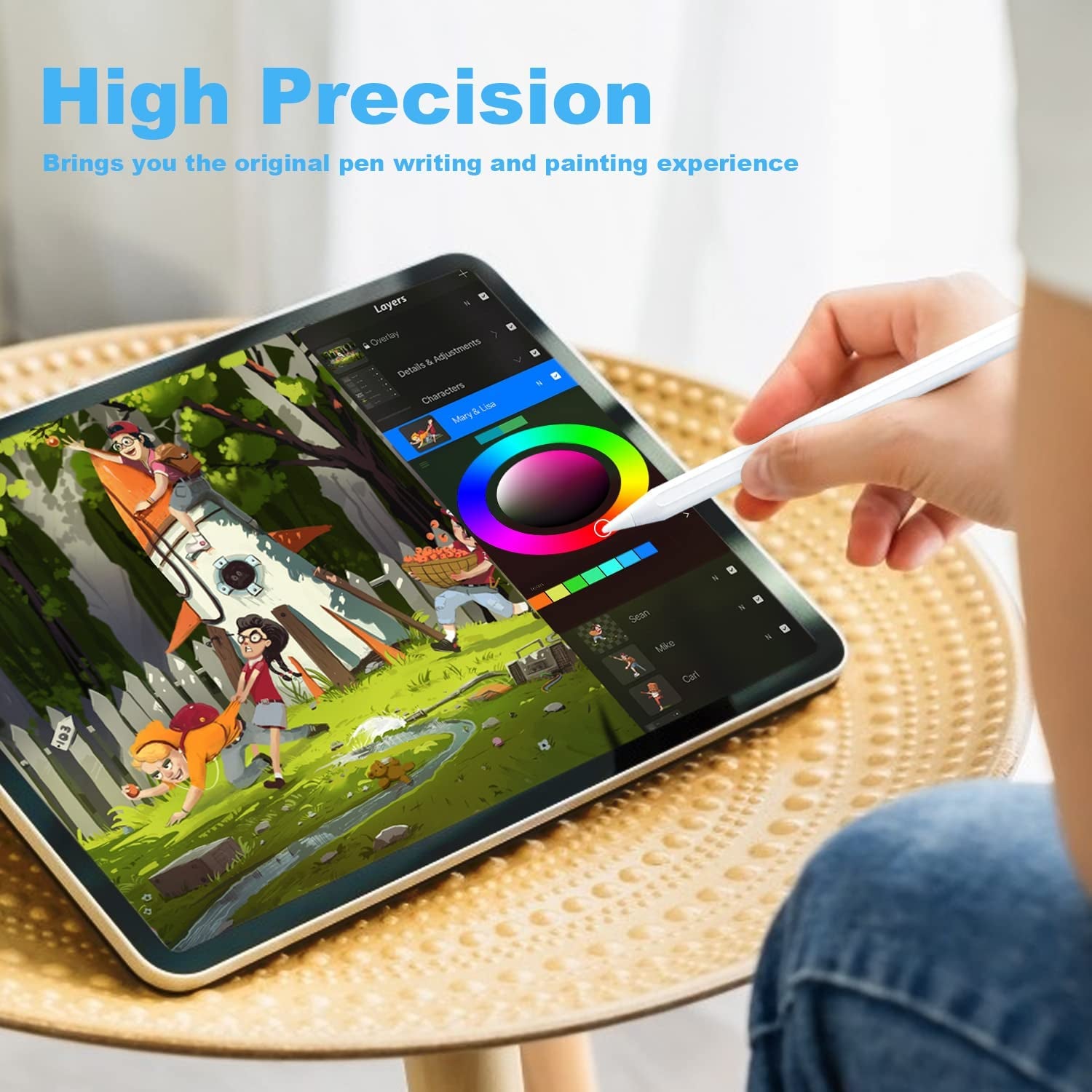 BLEBLE Replacement Tips for Apple Pencil 1St/2Nd Generation & Logitech Crayon, Fine Point Well Precision Control Apple Pencil Nibs for Ipad Pro/Air/Mini Pencil, 6 Pack, White  BLEBLE   