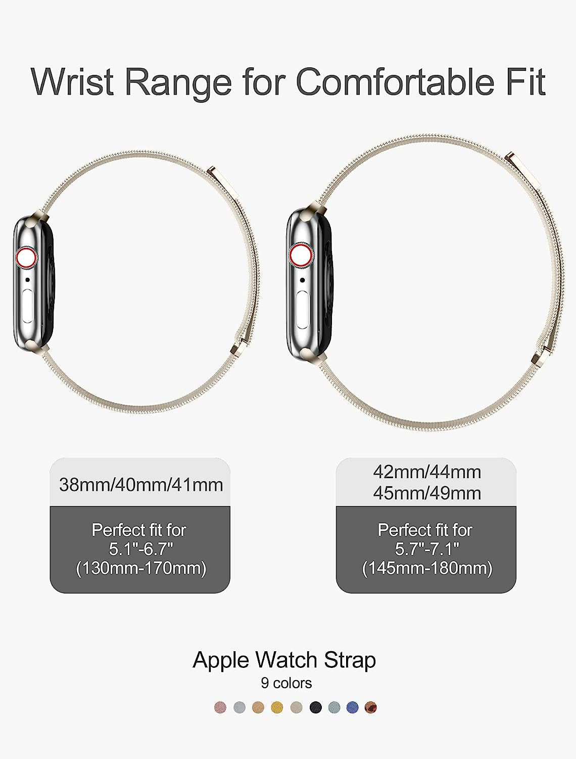 VNCAS Compatible with Apple Watch Band 38Mm Women Men, Metal Magnetic Slim Thin Mesh Band Compatible with Apple Watch Band 40Mm 41Mm 42Mm 44Mm 45Mm 49Mm for Iwatch Ultra SE Series 8 7 6 5 4 3 2 1  VNCAS   