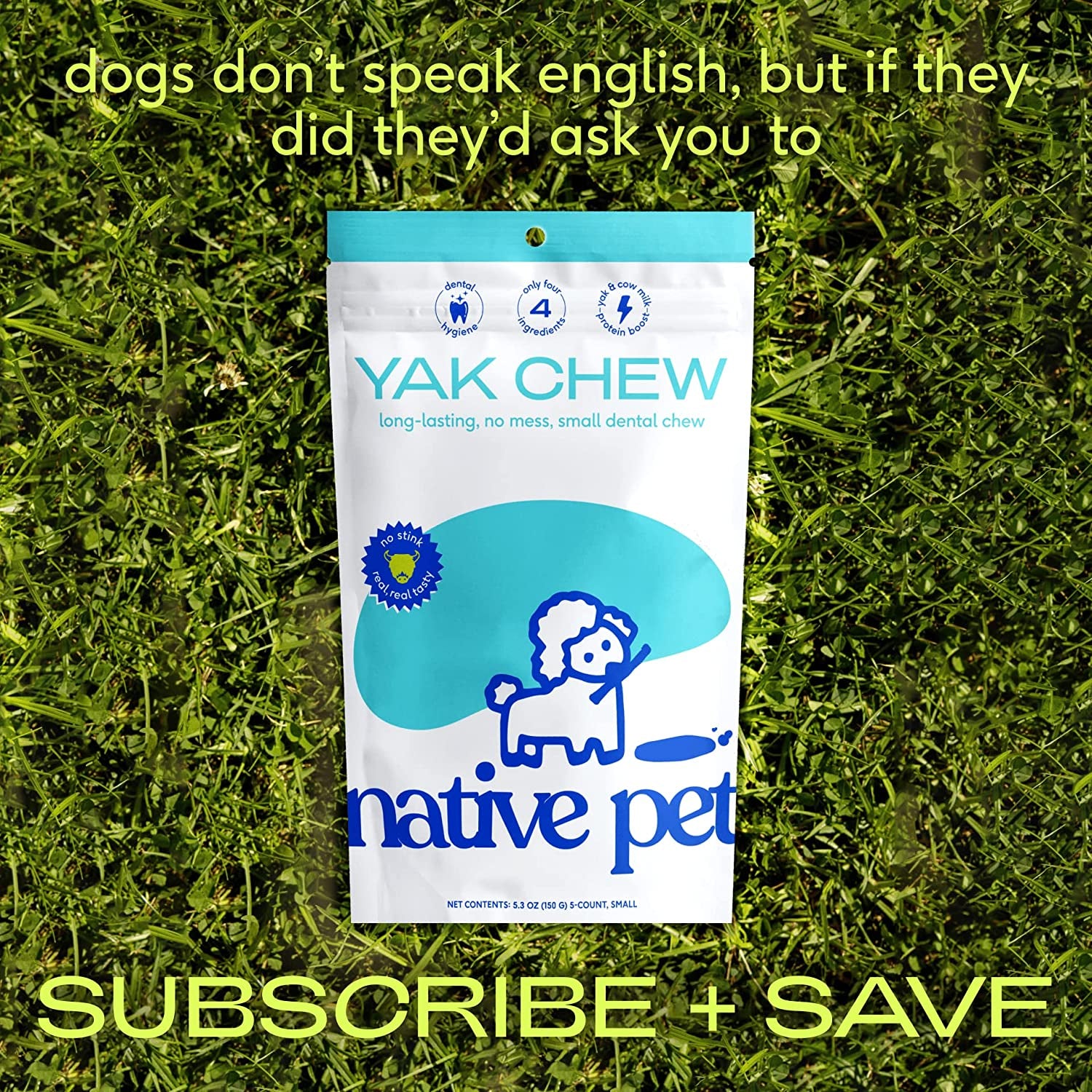 Native Pet Yak Chews (3 Medium Chews)  Native Pet   