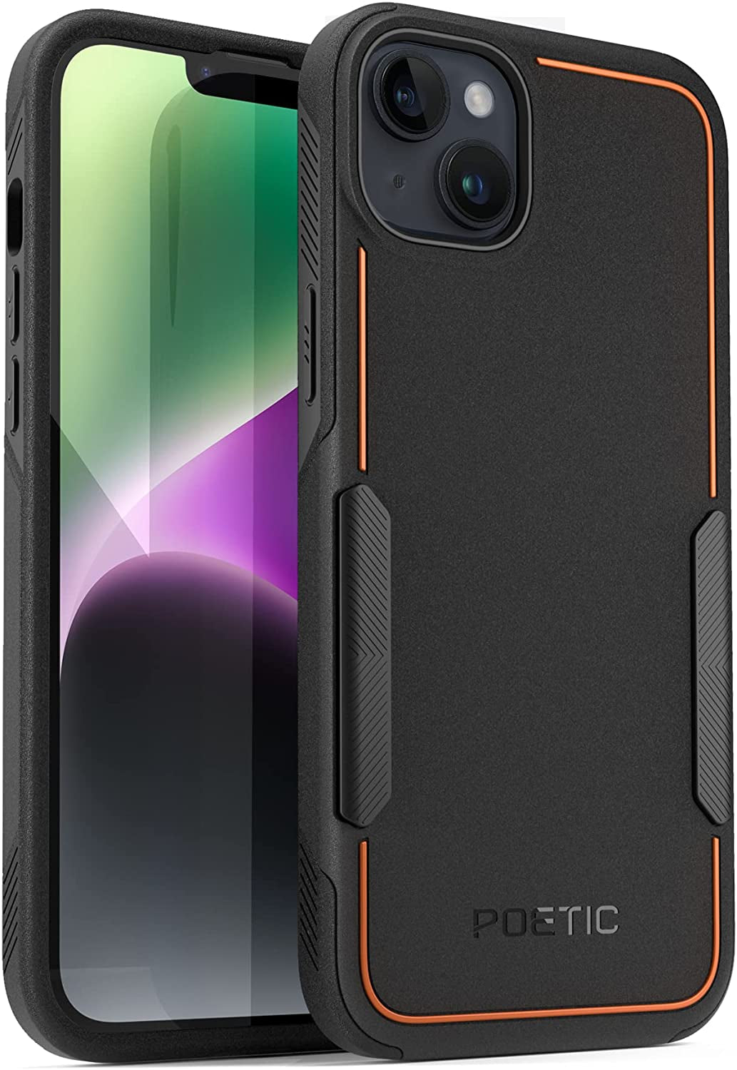 Poetic Neon Series Iphone 14 plus Case, Dual Layer Heavy Duty Tough Rugged Light Weight Slim Shockproof Protective Drop Protection Phone Case 2022 New Cover for Iphone 14 plus (6.7 Inch), Mint  Poetic Black  