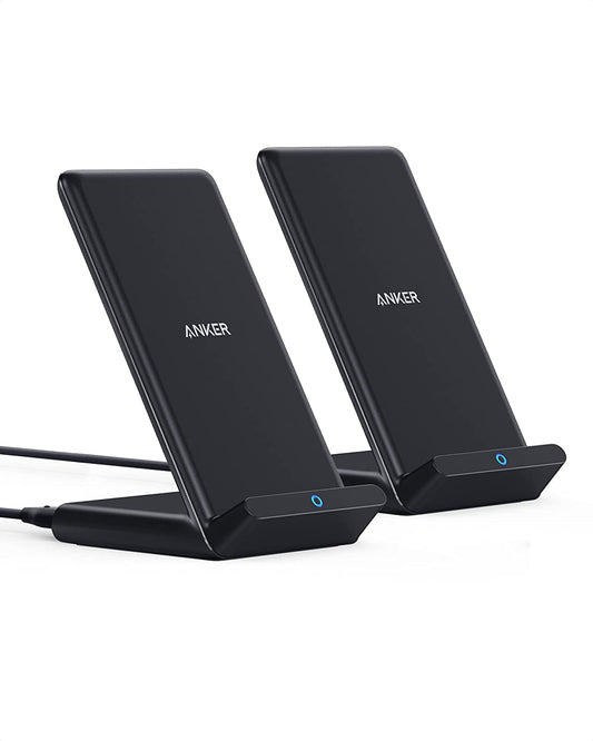 Anker 2 Pack 313 Wireless Charger (Stand), Qi-Certified for Iphone 14/14 Pro/14 Pro Max/13/13 Pro Max, 10W Fast-Charging Galaxy S20, S10 (No AC Adapter)  Anker   
