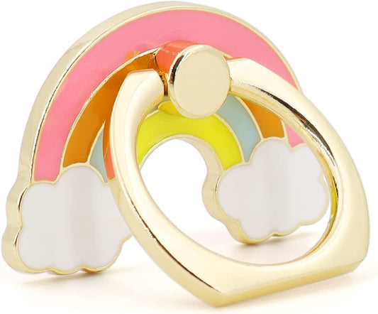 Lamignonne Phone Ring Holder Rainbow Metal Finger Grip 360° Rotation 180° Flip Kickstand Universal Phone Grip Compatible with All Smartphones  LaMignonne   