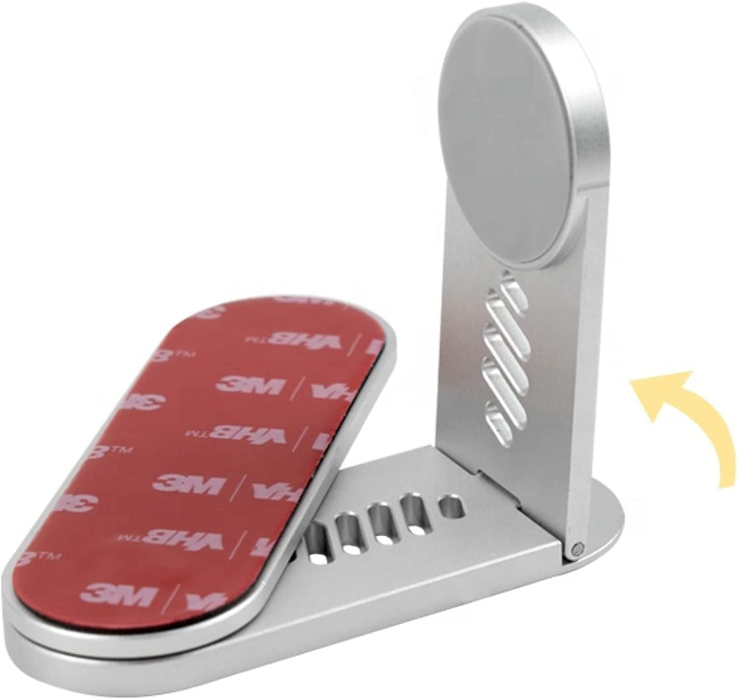 Jumping Frog Laptop Phone Holder, Adjustable Monitor Phone Mount, Iphone Monitor Mount Expansion Bracket, Slim Foldable Laptop Phone Mount for Iphone 14/13 Series / 12 Pro Max/ 12 Pro/ 12 Mini Silver  Jumping frog   