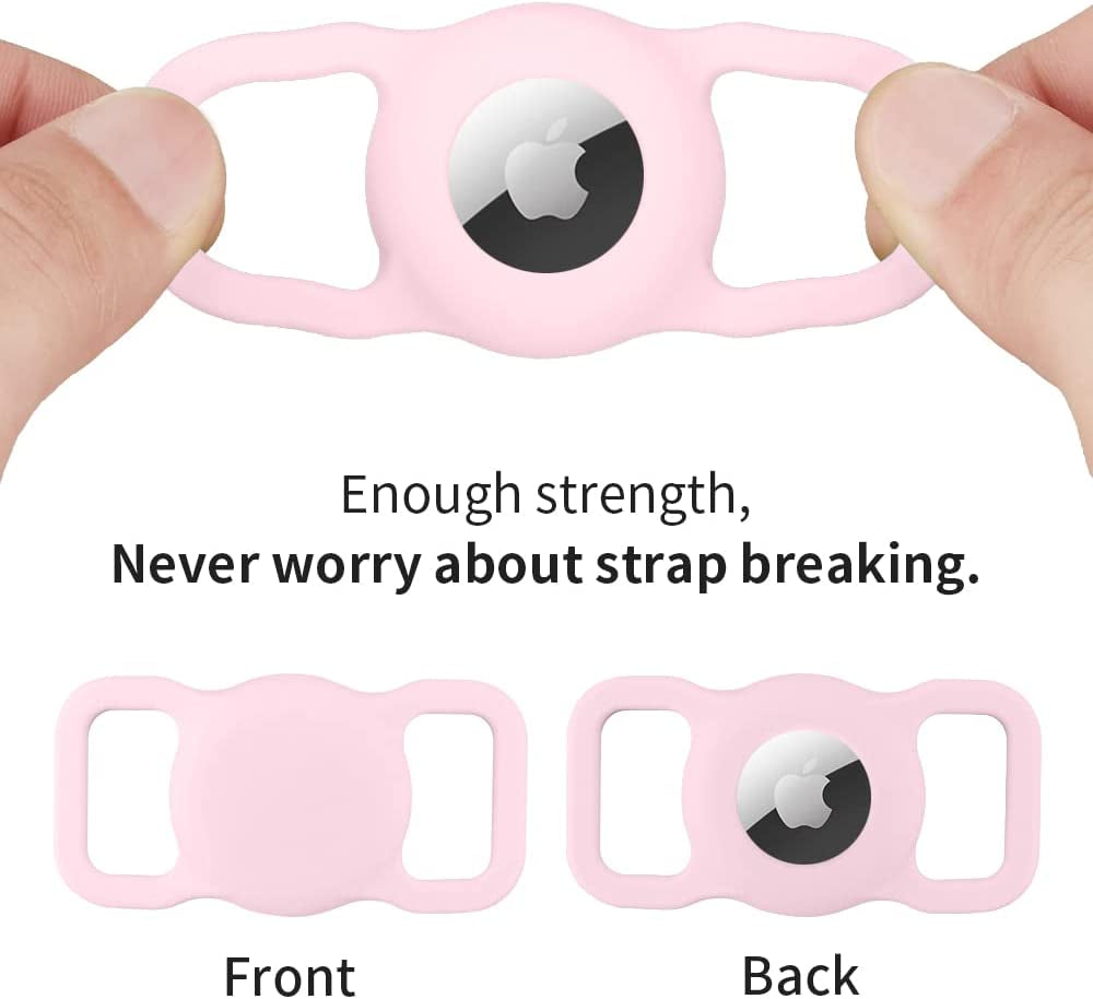 Airtag Cat Collar, Animire Soft Neoprene Padded Air Tag Collar for Extra Small Dogs, Polyester Puppy Pet Collar with Silicone Airtag Case Holder Accessories, 8"-12" Neck  Animire   