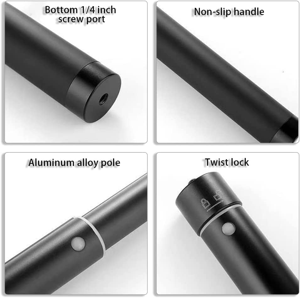 VVHOOY Invisible Selfie Stick Extendable Adjustable Handheld Aluminum Monopod 11.8-51.2 Inch 1/4 Inch Screw Compatible with AKASO Ek7000/Brave 4/Brave 7 Le/Gopro 11 10 9 8/Insta360/Osmo Action Camera  VVHOOY   