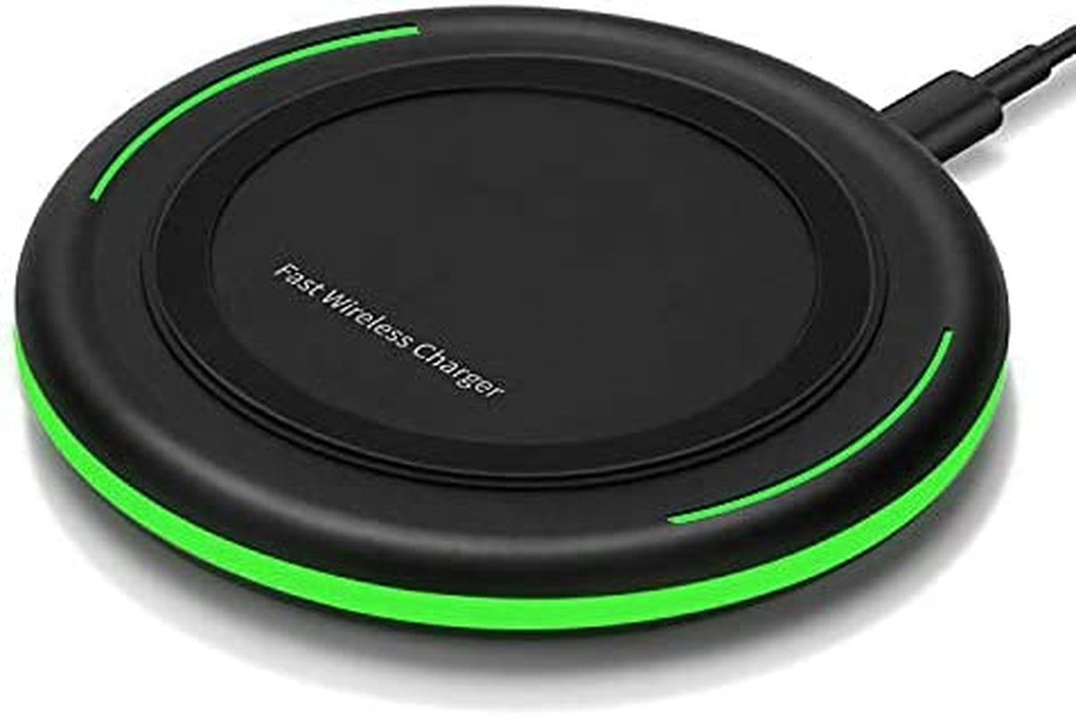 Wireless Charger 10W Qi Fast Wireless Charging Pad,7.5W Compatible with Iphone 11,11 Pro,11 Pro Max,Xs Max,Xr,Xs,X,8,8 Plus,10W for S10,S10+,S9,S8,Note 10,10+,9,8,Airpods(No AC Adapter)  Omhong   