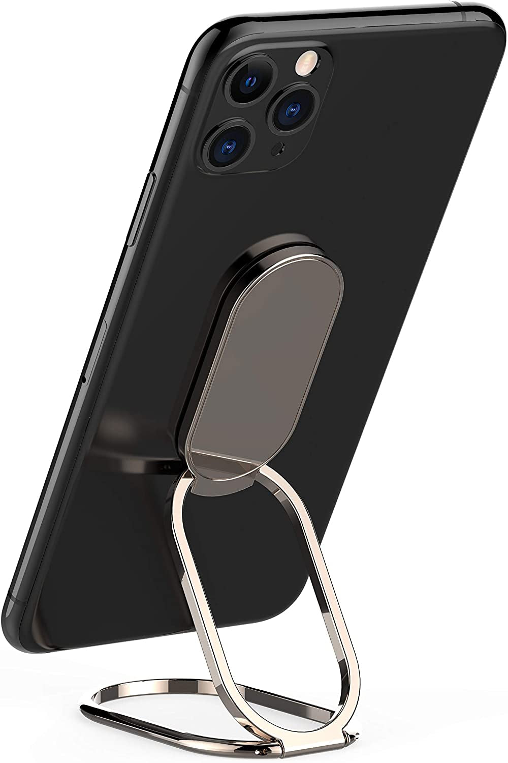 Phone Ring Holder Metal Kickstand 360° Foldable Swivel Cell Phone Finger Grip Stand Compatible with Iphone Ipad Smartphones Tablet  Rimyam Silver  