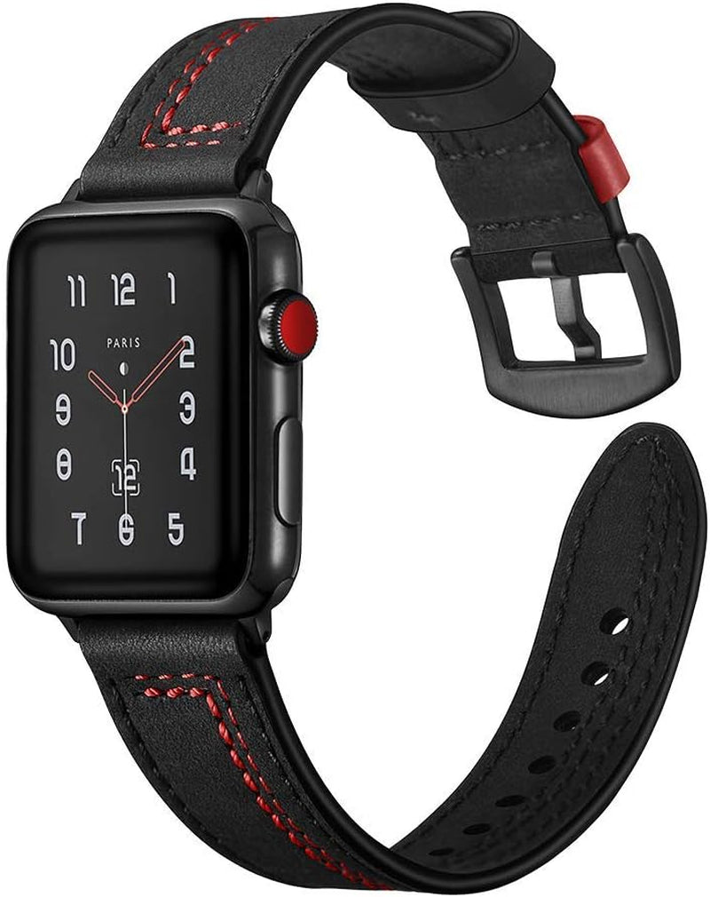 Compatible for Apple Watch 38Mm 40Mm 41Mm Leather Band Sport Replacement Strap for Iwatch Series 7 6 SE 5 4 3  Lerxiuer   