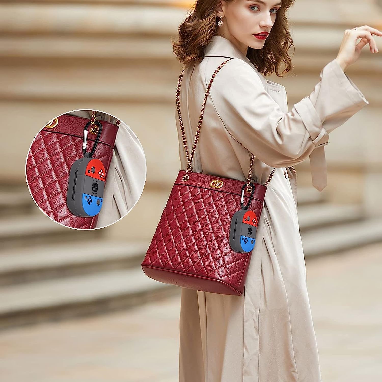 QINGQING Switch Case Compatible with Samsung Galaxy Buds plus (2020) / Galaxy Buds (2019), Cute 3D Cartoon Funny for Women Men Boys Girl Cover, Soft Silicone Fashion Character Skin Cases  QINGQING   