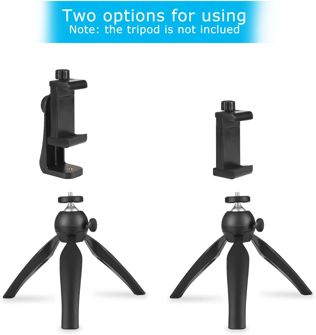 Sharingmoment Premium Smartphone Holder/Vertical and Horizontal Tripod Mount Adapter Rotatable Bracket with 1/4 Inch Screw/Adjustable Clip for Iphone, Android Cell Phone, Selfie Stick, Camera Stand  SharingMoment Co.   