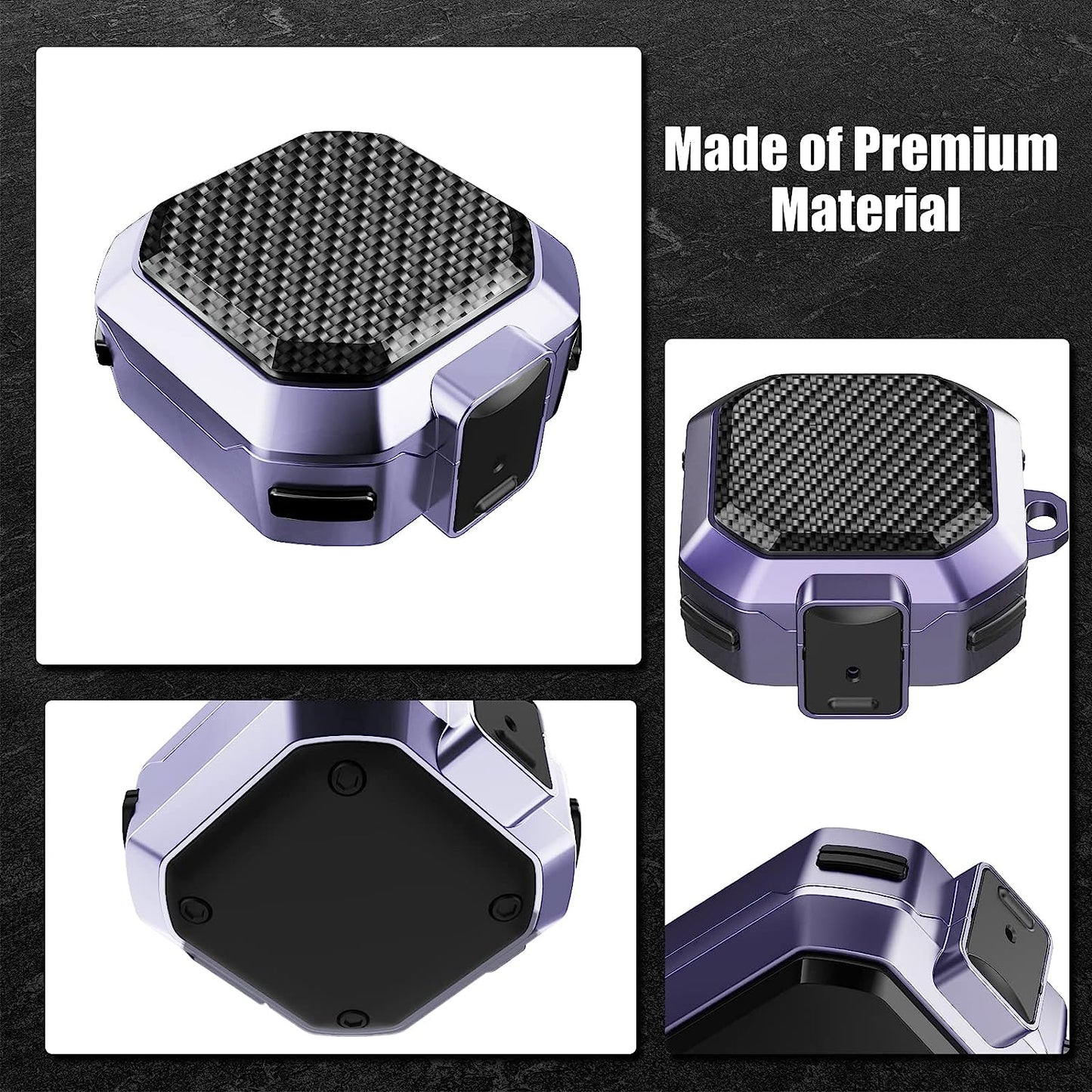 Lopnord for Galaxy Buds 2 Pro Case/Galaxy Buds Pro Case/Galaxy Buds 2 Case/Galaxy Buds Live Case with Lock, Carbon Fiber Shockproof Cover for Galaxy Buds Pro Case Samsung Earbuds with Keychain…  Lopnord US   