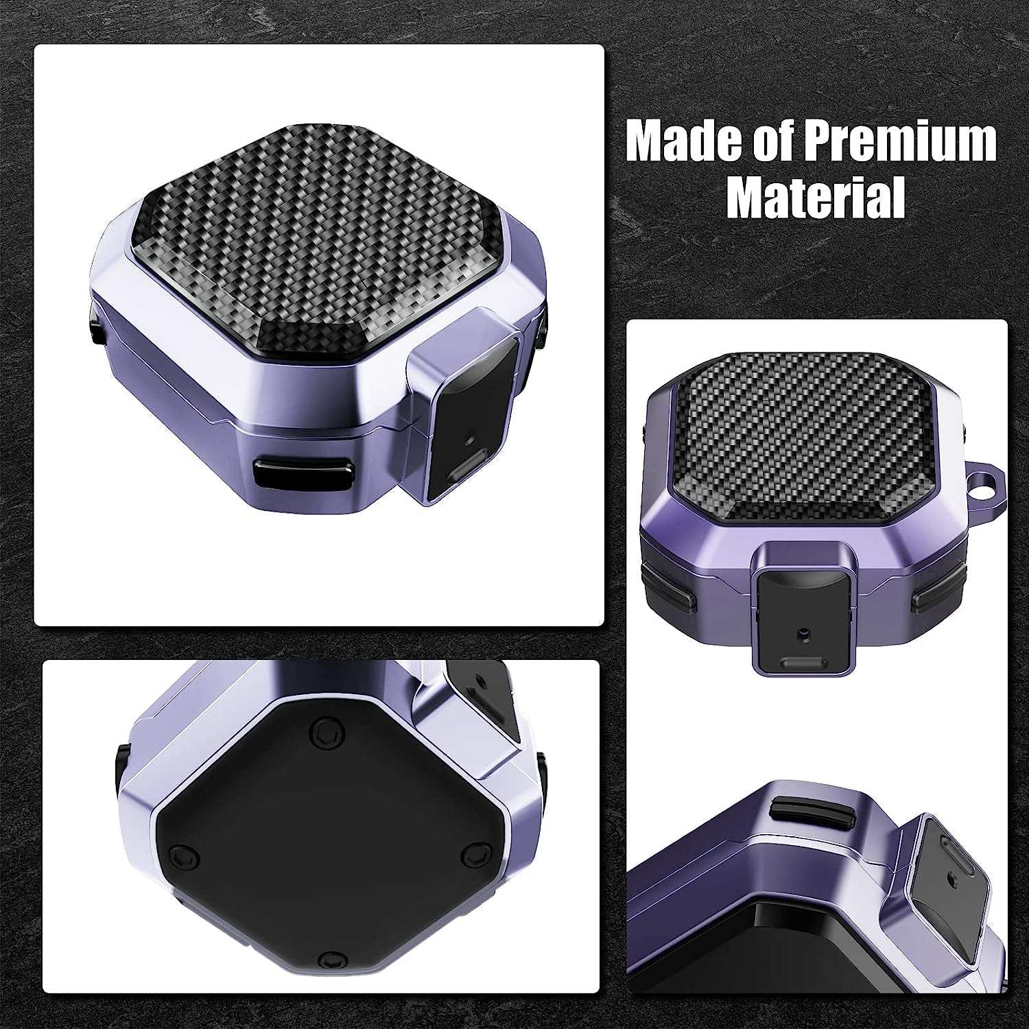 Lopnord for Galaxy Buds 2 Pro Case/Galaxy Buds Pro Case/Galaxy Buds 2 Case/Galaxy Buds Live Case with Lock, Carbon Fiber Shockproof Cover for Galaxy Buds Pro Case Samsung Earbuds with Keychain…  Lopnord US   