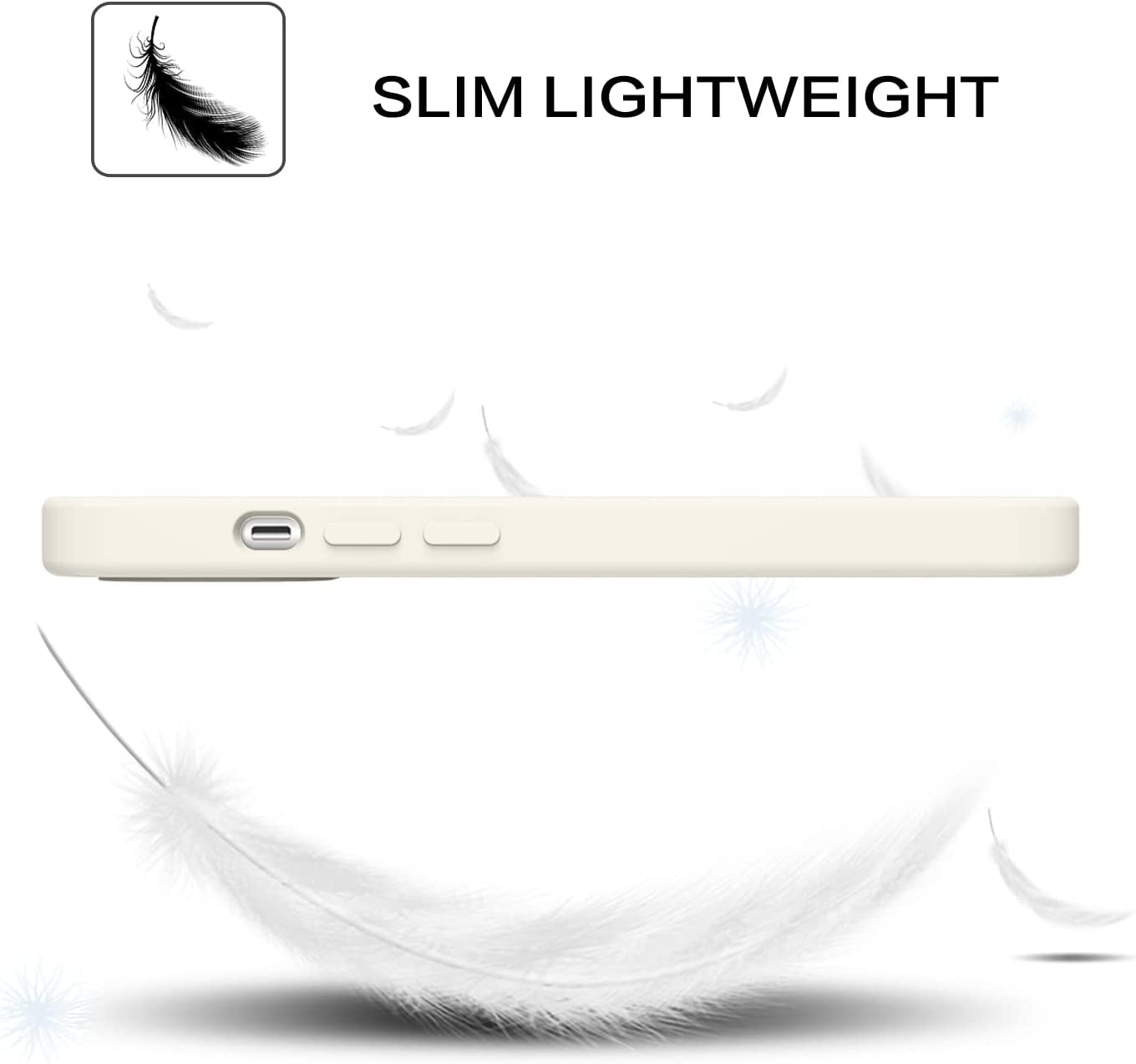 BENTOBEN Compatible with Iphone 14 Case, Liquid Silicone Gel Rubber Bumper Microfiber Lining Hard Back Shockproof Protective Phone Cover for Iphone 14 6.1",Antique White  BENTOBEN   