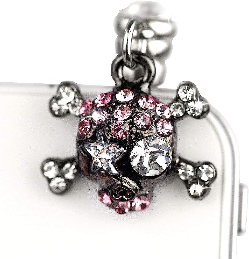Cute Crystal Gray Sugar Skull Cross Cell Phone Dust Plug for Iphone Huawei Ipad Ipod Samsung MI Android Phone with 3.5Mm Earphone Jack IP531-B  Monnel   