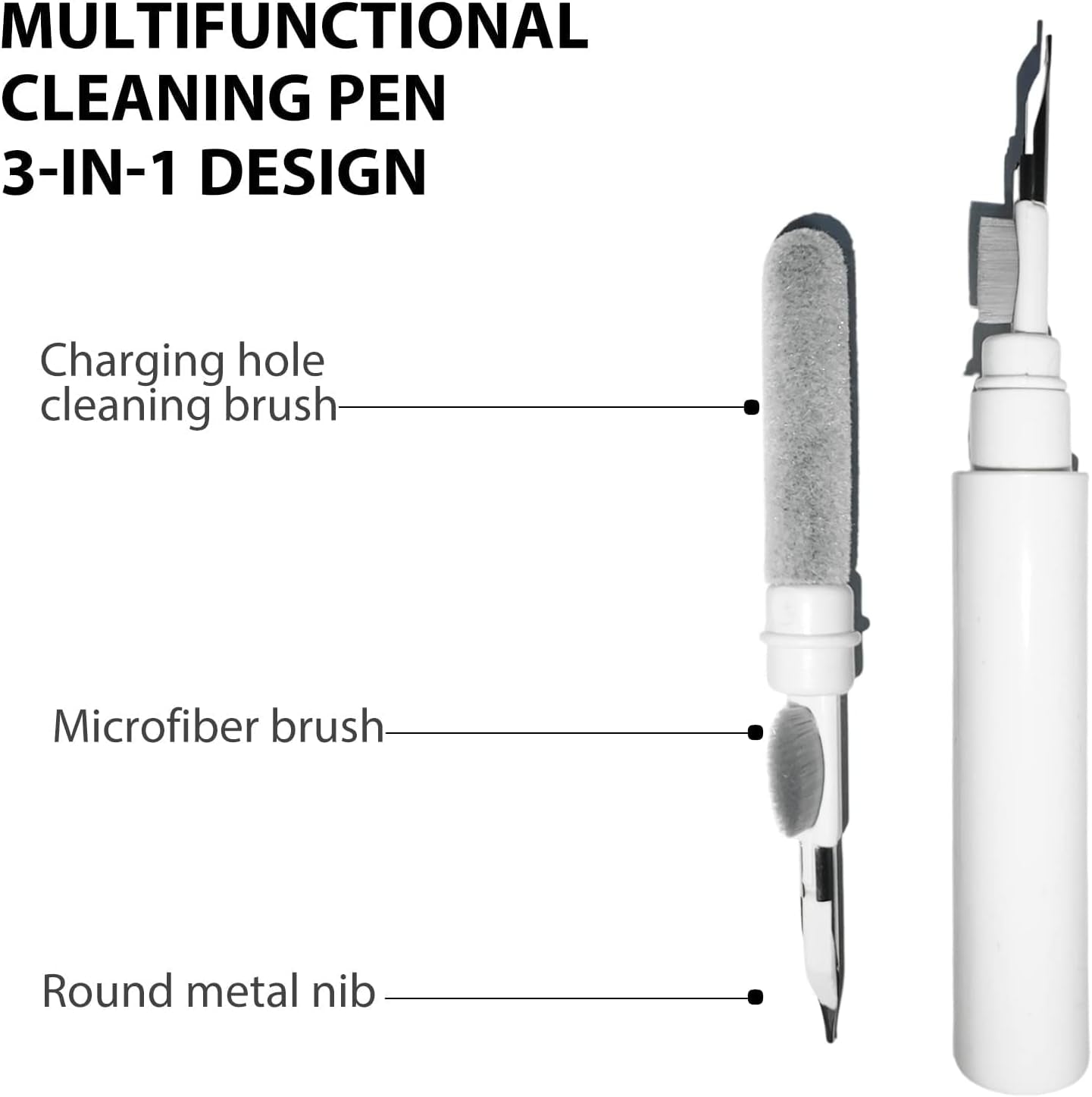 [3 in 1] Compatible for Google Pixel Buds Pro 2022 Cases with Cleaning Kit, Front LED Visible PU Leather Protective Cover Skin with Keychain for Man Women  CASEVERSE   