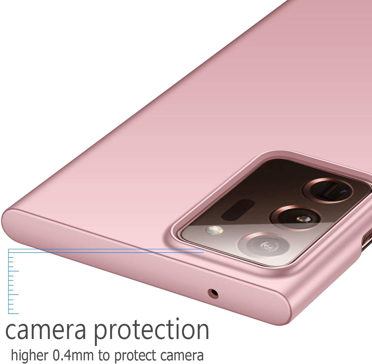 Phone Case for Samsung Galaxy Note 20 Slim Protective Galaxy Note 20 5G Case Matte Finish Non-Scratch Non-Fingerprint Mark Resistant Premium PC Hard Cover for Galaxy Note 20 (Pink)  Winpromise   