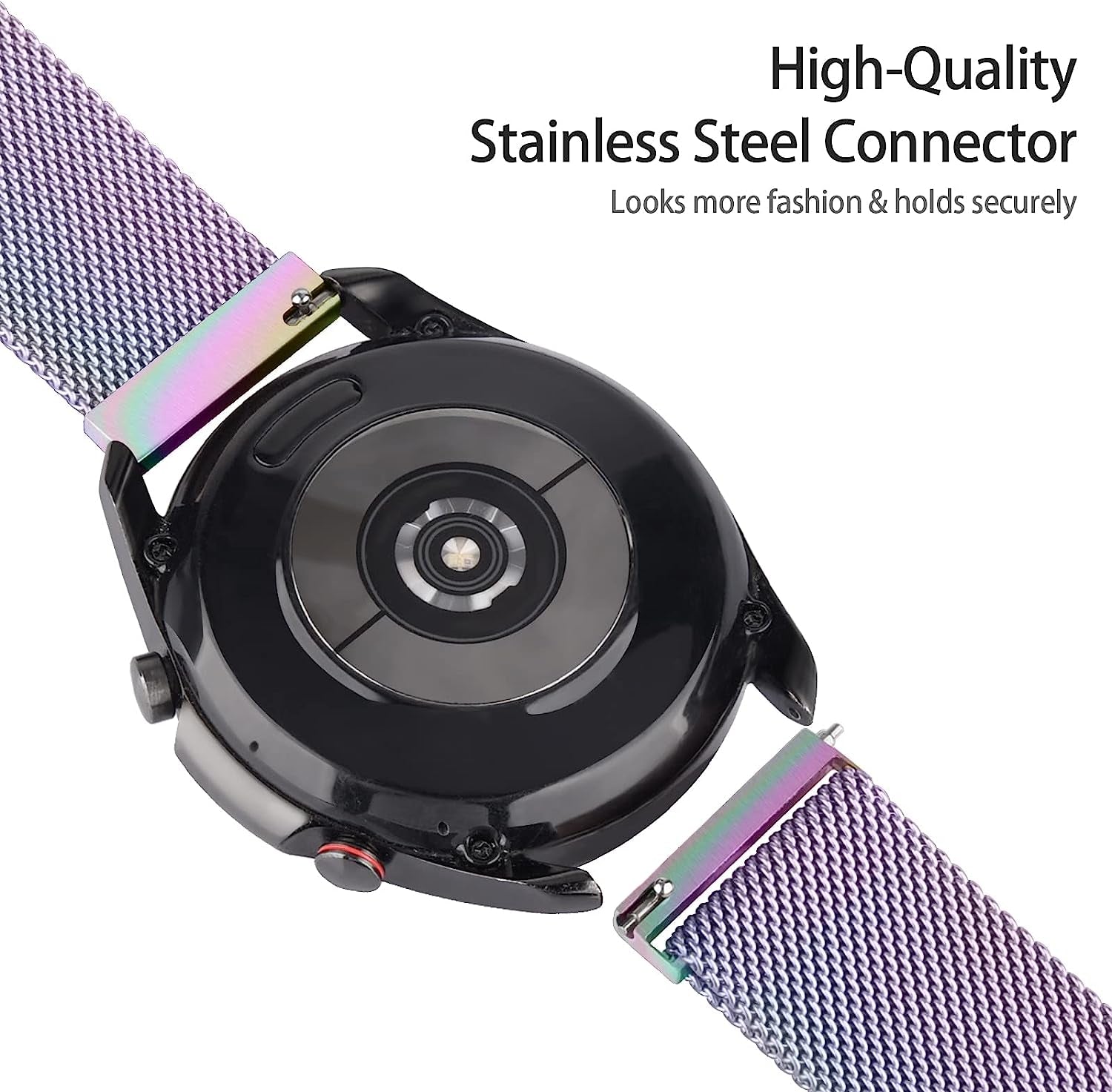 Wanme Bands for Garmin Venu / Vivoactive 3 Watch Band, 20Mm Metal Wristband Strap for Garmin Venu Sq, Vivoactive 3 Music, Forerunner 645 / 245 Music, Samsung Galaxy Watch 4 Band  Wanme   