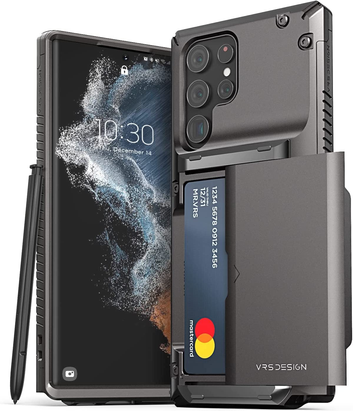 VRS DESIGN Damda Glide Pro Phone Case for Galaxy S22 Ultra, Sturdy Semi Auto Wallet [4 Cards] for Galaxy S22 Ultra (2022)  VRS DESIGN   