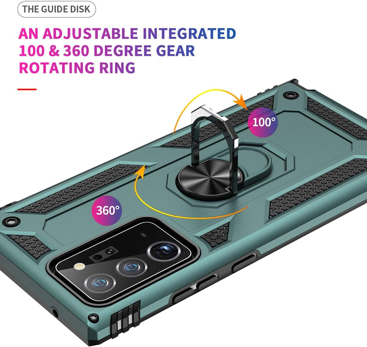 ADDIT Case for Note 20 Ultra Case Samsung Note 20 Ultra Case Galaxy Note 20 Ultra Phone Case, Military-Grade Case with Kickstand & Car Mount Function for Samsung Galaxy Note 20 Ultra 5G - Teal  ADDIT   