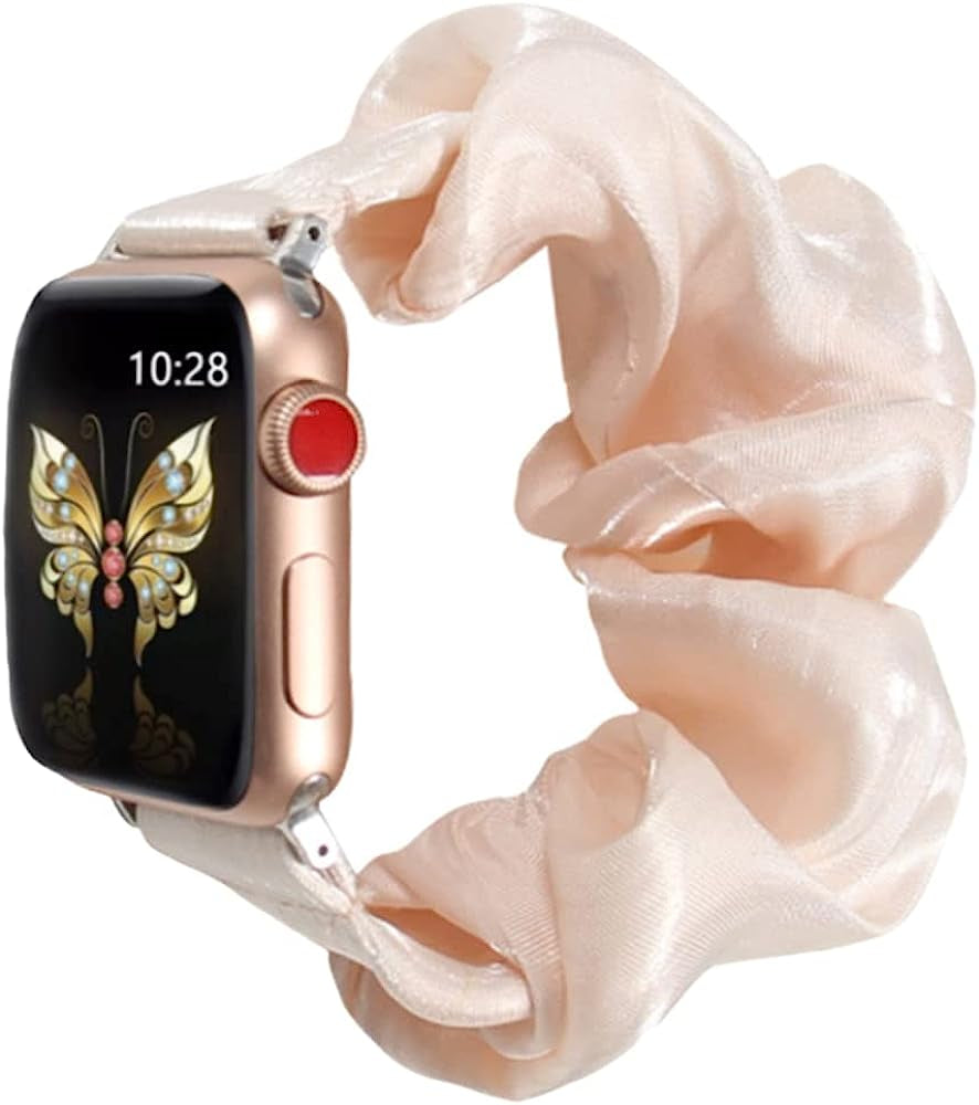 Tomcrazy Scrunchie Elastic Watchband for Apple Watch Band Series 8 7 6 5 4 3 2 1 SE Ultra, Watch Band for Iwatch 49Mm 45Mm 41Mm 38Mm 40Mm 42Mm 44Mm Strap Bracelet  Ruidou Technology Co Ltd light khaki 49mm/45mm/44mm/42mm 