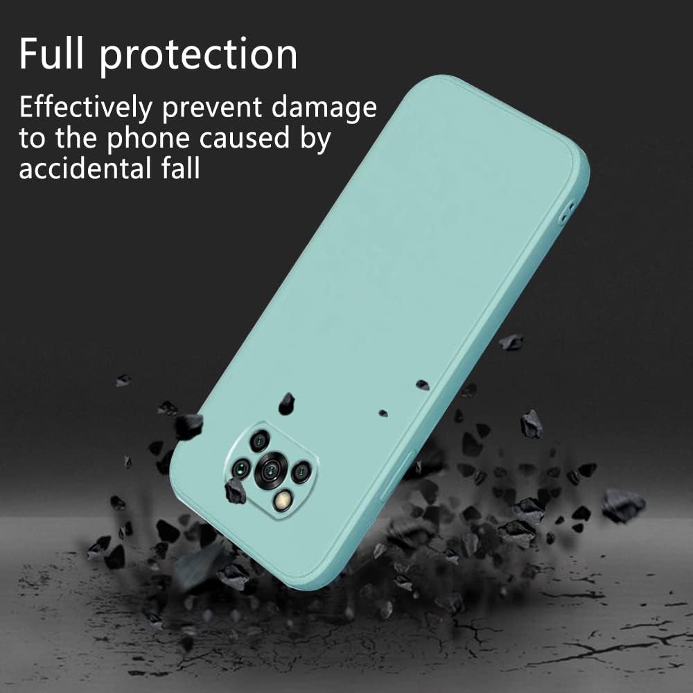 Wousunly Compatible with Poco X3 Pro Case Silicone Liquid Dark Green, Soft Smooth Touch Xiaomi Poco X3 NFC Phone Case Silicone Shockproof Thin Cover (Xiaomi Poco X3 Pro, Blue)  Wousunly   