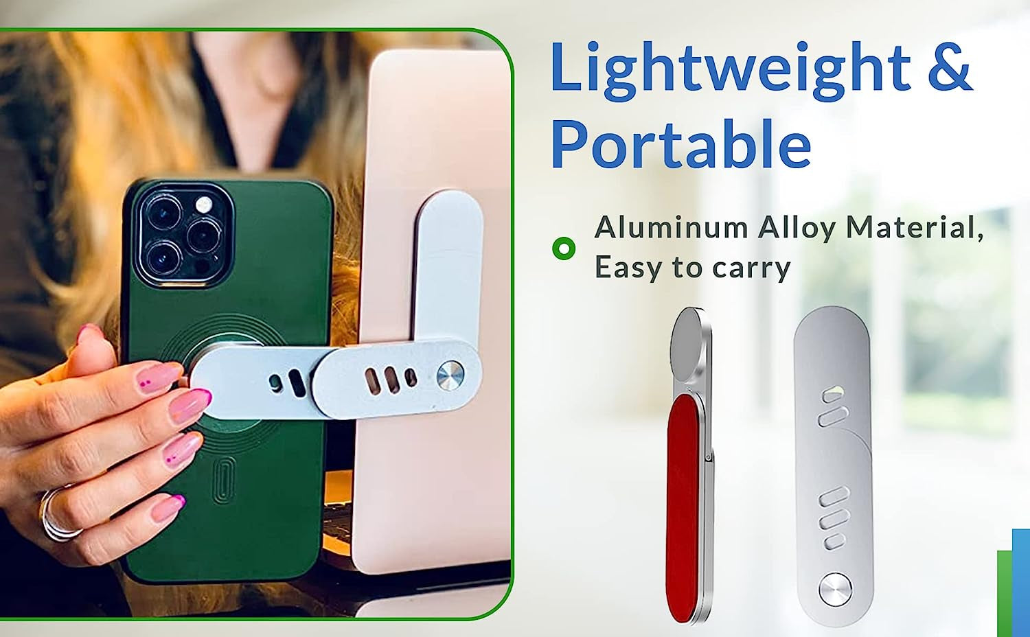 Laptop Phone Holder, Magnetic Phone Mount, Adjustable Laptop Stand, Laptop or Desktop Monitor Side Mount Phone Holder, Foldable Laptop Side Mount Clip, Foldable Computer Expansion Bracket  Generic   