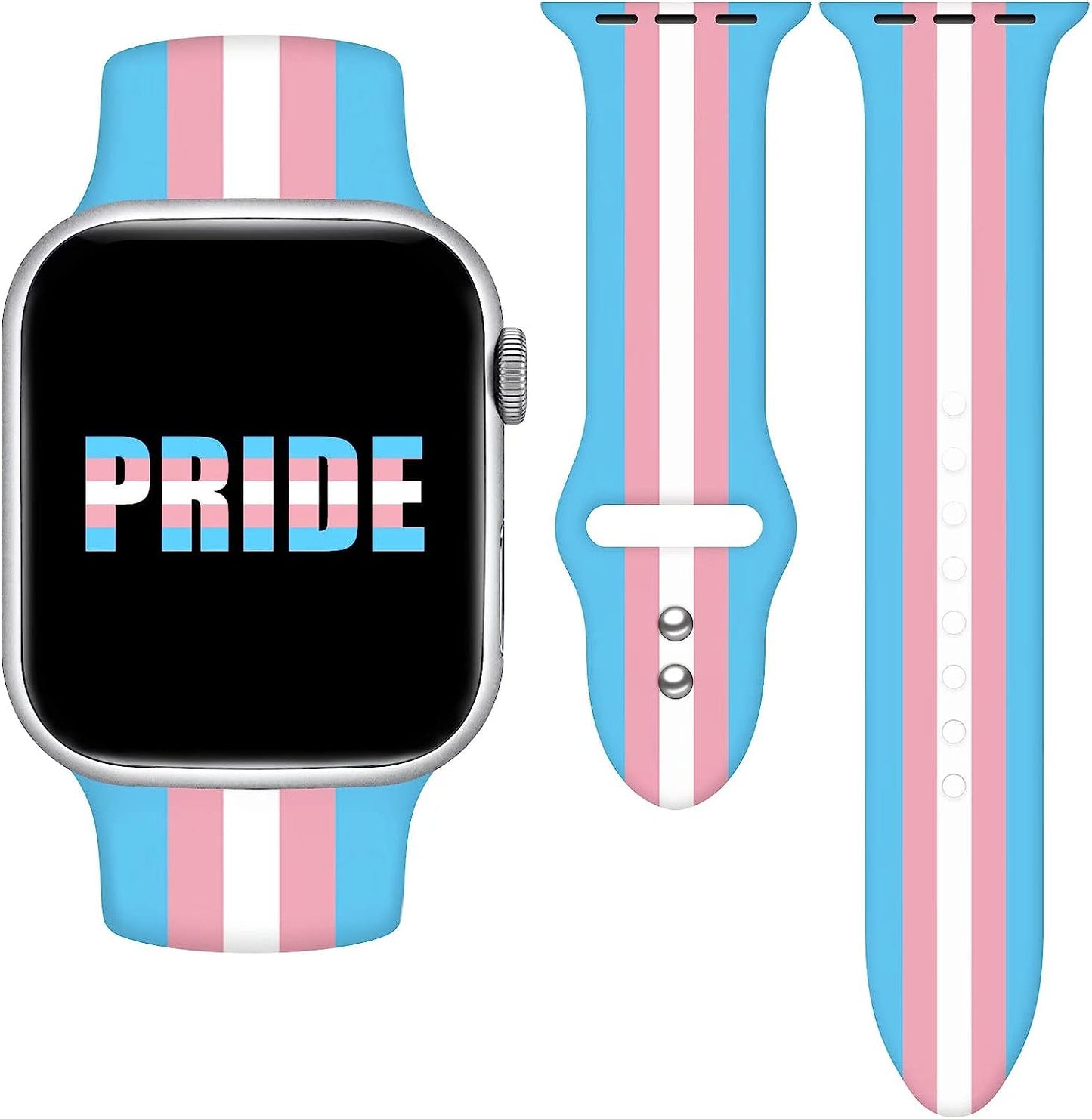 Vieeki Pride Watch Band Compatible with Apple Watch 38Mm 40Mm 41Mm 42Mm 44Mm 45Mm 49Mm Replaceable Silicone Smartwatch Straps for Iwatch Series Ultra SE 8 7 6 5 4 3 2 1  Vieeki TS 38mm/40mm/41mm 