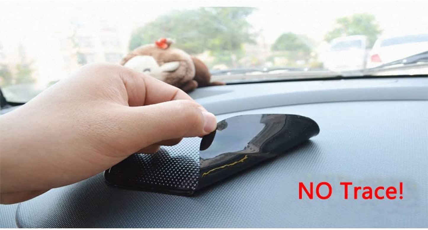 Anti-Slip Pad, Bysameyee Anti-Slide Fixate Sticky Mat for Car Dashboard, Silica Gel Non-Slip Pads for Radar Detector Cellphone, Pad, Keys,Glass, Mirrors, Whiteboards, Metal (Black, 5 Packs)  Bysameyee   