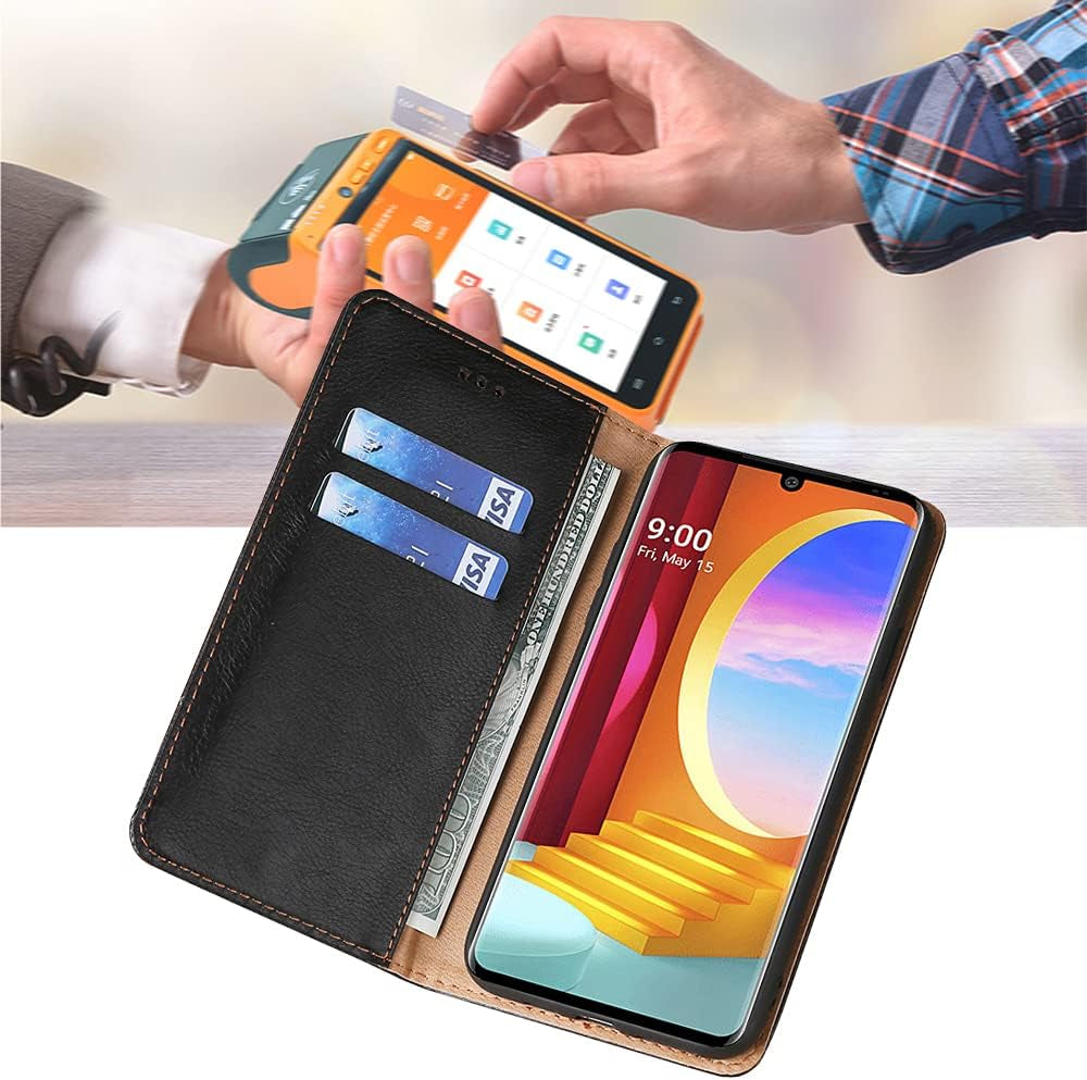 For LG G6 Flip Case Google anti Drop Magnetic Phone Case Black  Generic   