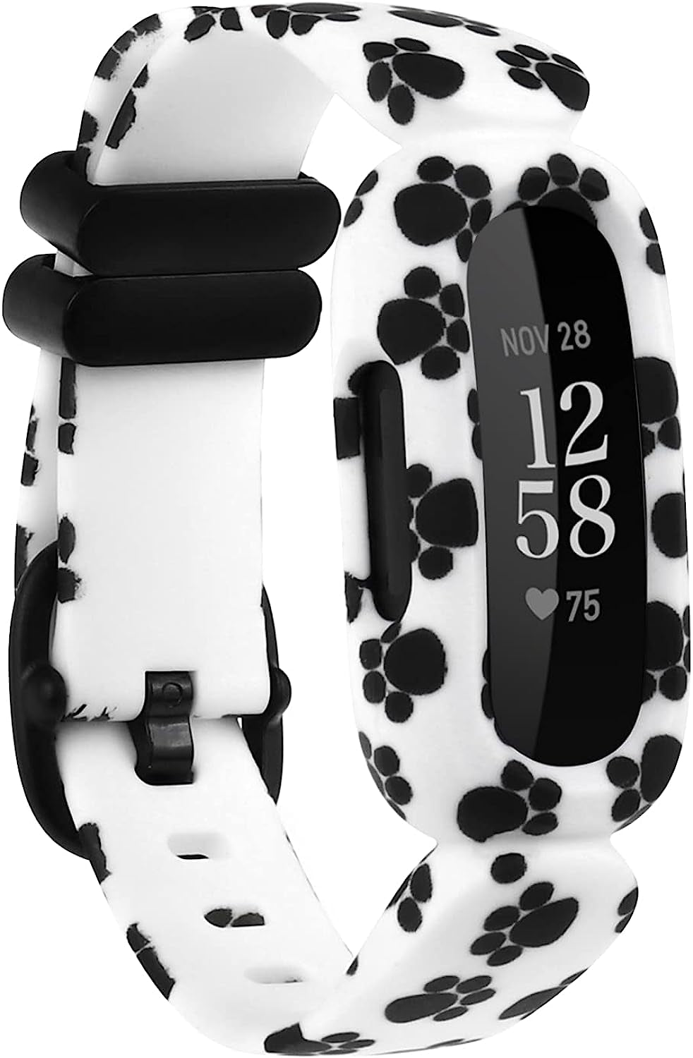 Ybludiy Compatible with Fitbit Ace 3 Bands for Kids, Soft Pattern Printed Floral Band Accessories Wristbands Replacement Bands for Fitbit Ace 3 Boys Girls  Ybludiy 04-Paws  