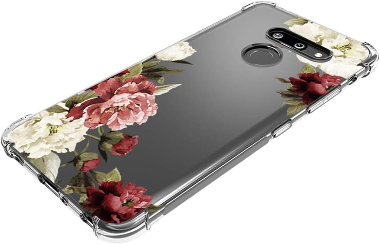 Ueokeird for LG G8 Thinq Case, for LG G8 Case with Flowers, Slim Shockproof Clear Floral Pattern Soft Flexible TPU Back Phone Protective Cover for LG G8 Thinq (2019 Release) (Blossom Flower)  Ueokeird   