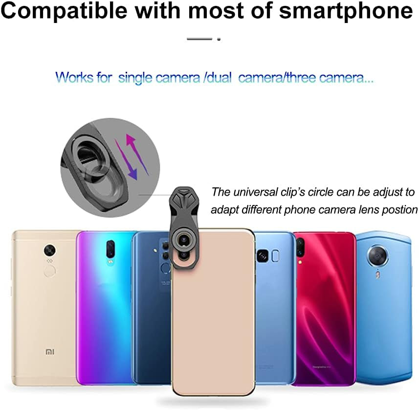 11 in 1 Universal Clip on Cell Phone Camera Lens Kit. 205°Fisheye 140° Super Wide Angle 15X Macro Star CPL ND32 Kaleidoscope 4 Color Lens for Iphone Samsung Huawei and Most of Smartphone  Phorsen   