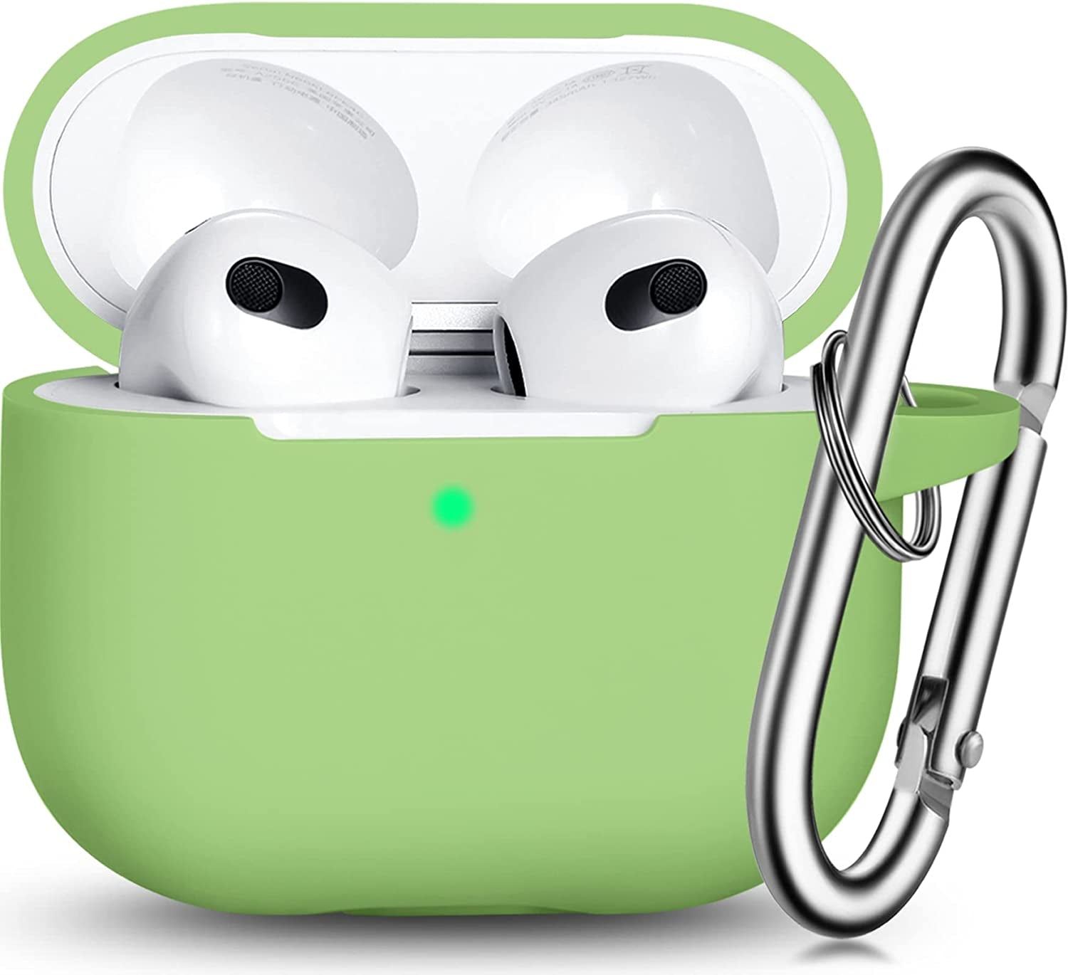 R-Fun Airpods 3 Case Cover, Silicone Protective Accessories Skin with Keychain Compatible with Apple Airpod 3Rd Generation a Black  R-fun   