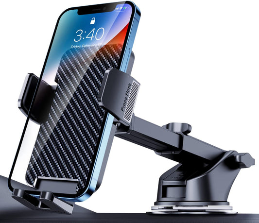 Phone Mount for Car Phone Holder Mount [Military-Grade Suction] Cell Phone Car Holder Universal Phone Stand for Car Dashboard Windshield Cell Phone Automobile Cradles Fit Iphone Android Smartphone  BIPOPIBO   