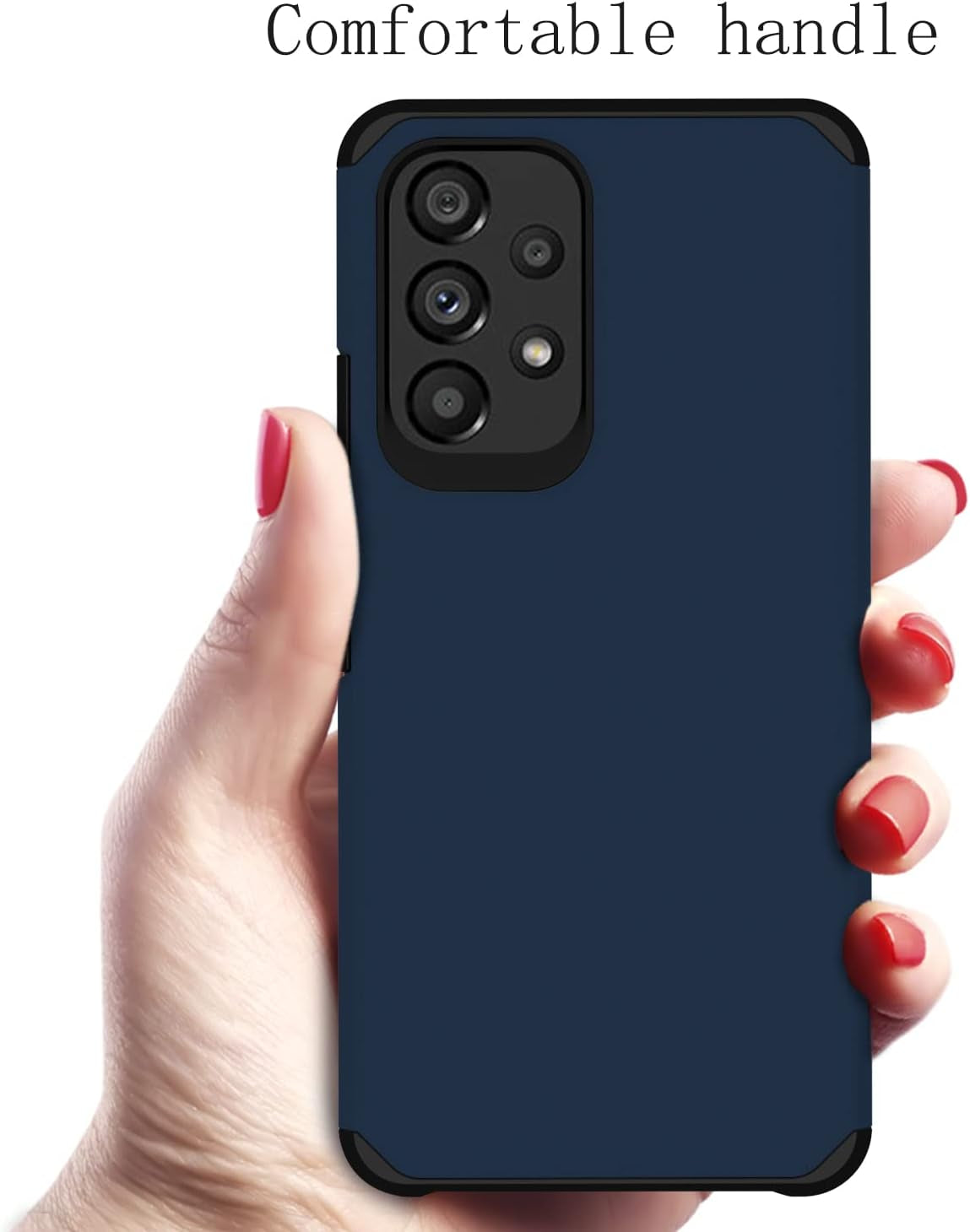 Sunstory for Galaxy A53 5G Case with Tempered Glass Screen Protector, Samsung A53 5G Case, Hybrid Shock Proof Rugged Bumper PC+TPU Cover for Samsung Galaxy A53 5G Case Phone (A53 5G, Navy Blue)  SunStory   