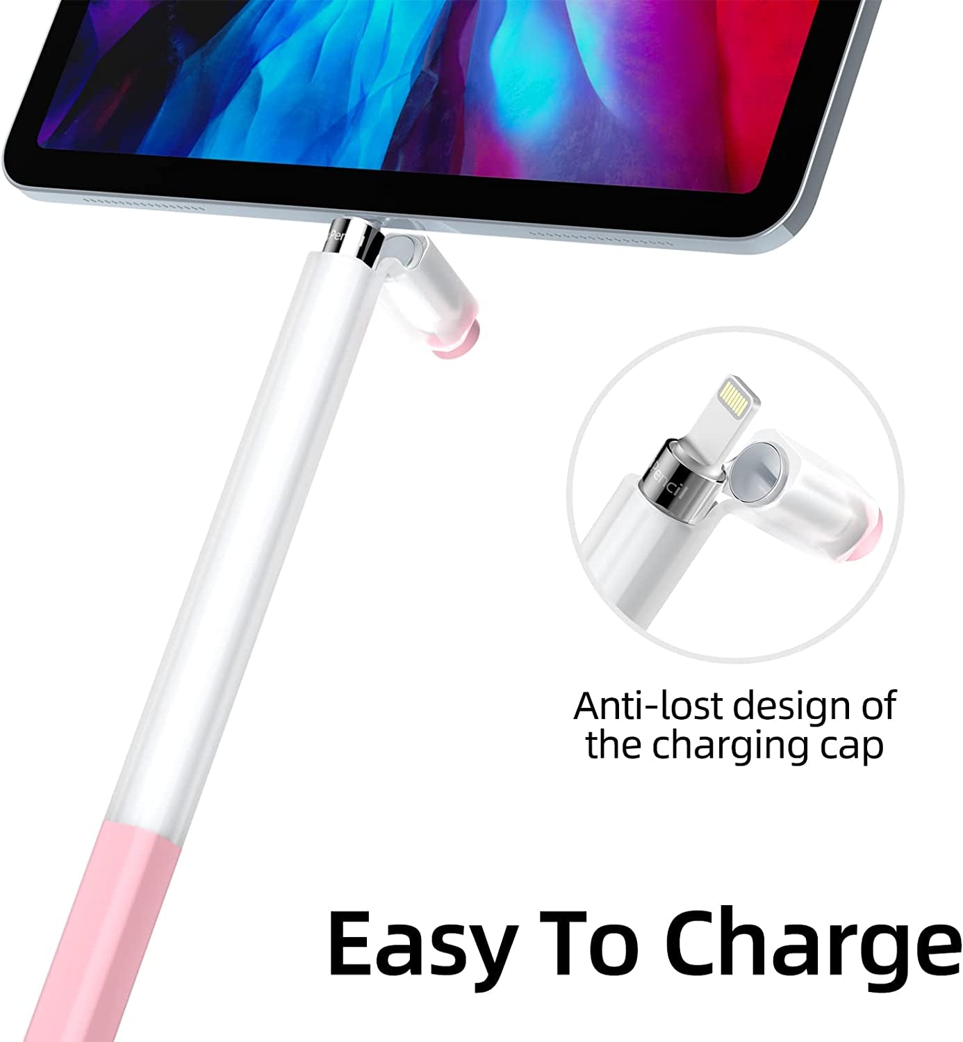 Joosko Compatible with Apple Pencil 1St Generation Case, Non-Slip Silicone Case, [With 10 Silicone Nib Sleeves] for Apple Pencil 1St Generation. (Pink)  JOOSKO   