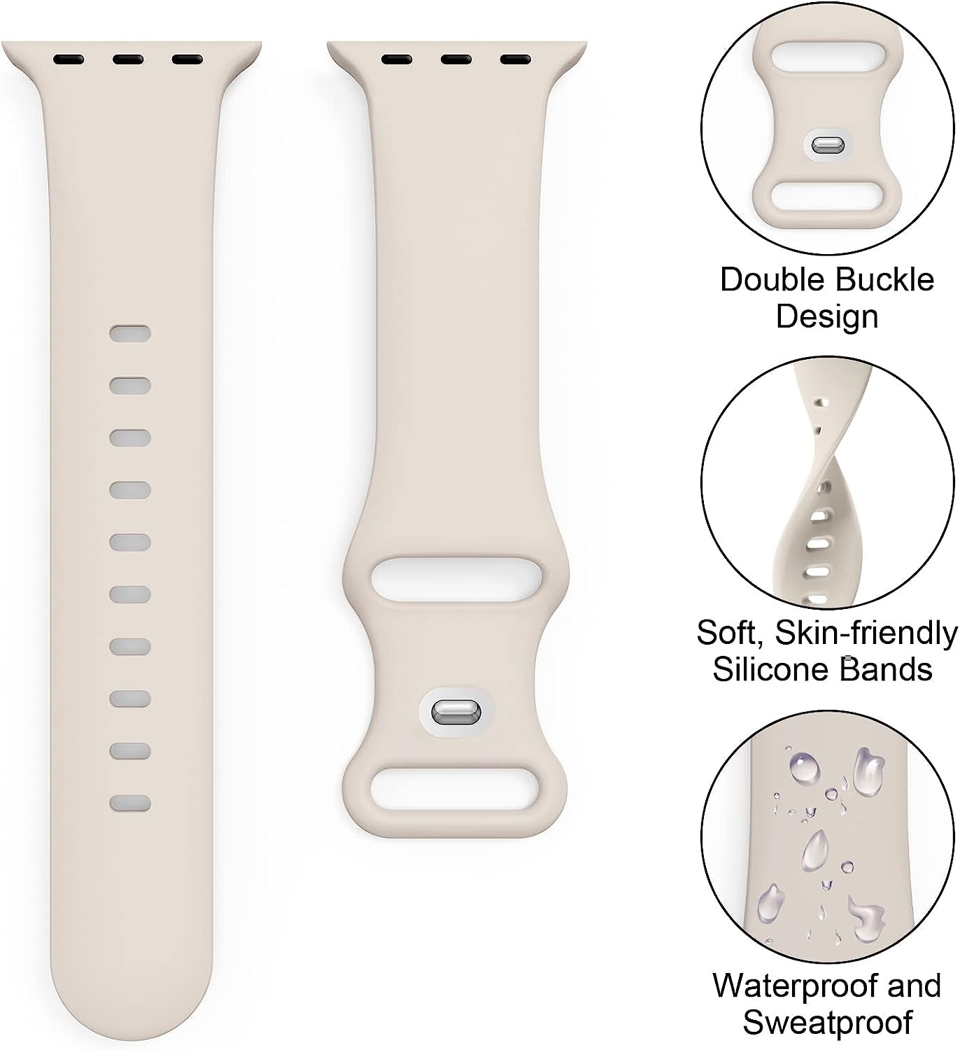 Qrose 6 Pack Bands Compatible with Apple Watch 38Mm 40Mm 41Mm 42Mm 44Mm 45Mm 49Mm, Soft Silicone Replacement Sport Strap Wristbands for Iwatch Series Ultra 8/7/6/5/4/3/2/1 SE Women Men  QRose   