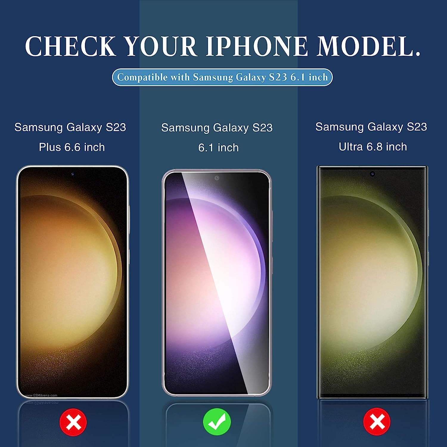 Foneskream [2+3 Pack Compatible for Samsung Galaxy S23 Privacy Screen Protector + Camera Lens Protector | Anti-Spy, Fingerprint Recognition Tempered Glass Screen Protector (Black) (Black)  Foneskream   