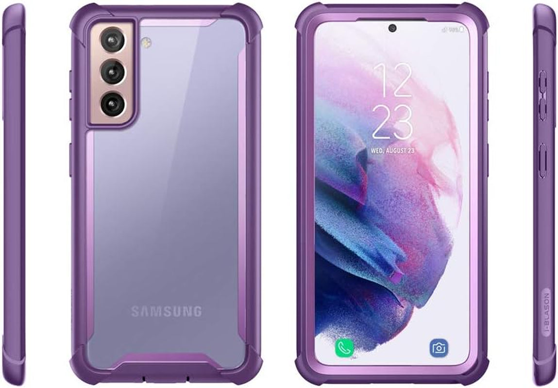I-Blason Ares Series Case Designed for Galaxy S21 plus 5G (2021 Release), Rugged Clear Bumper Case without Built-In Screen Protector (Purple)  i-Blason   