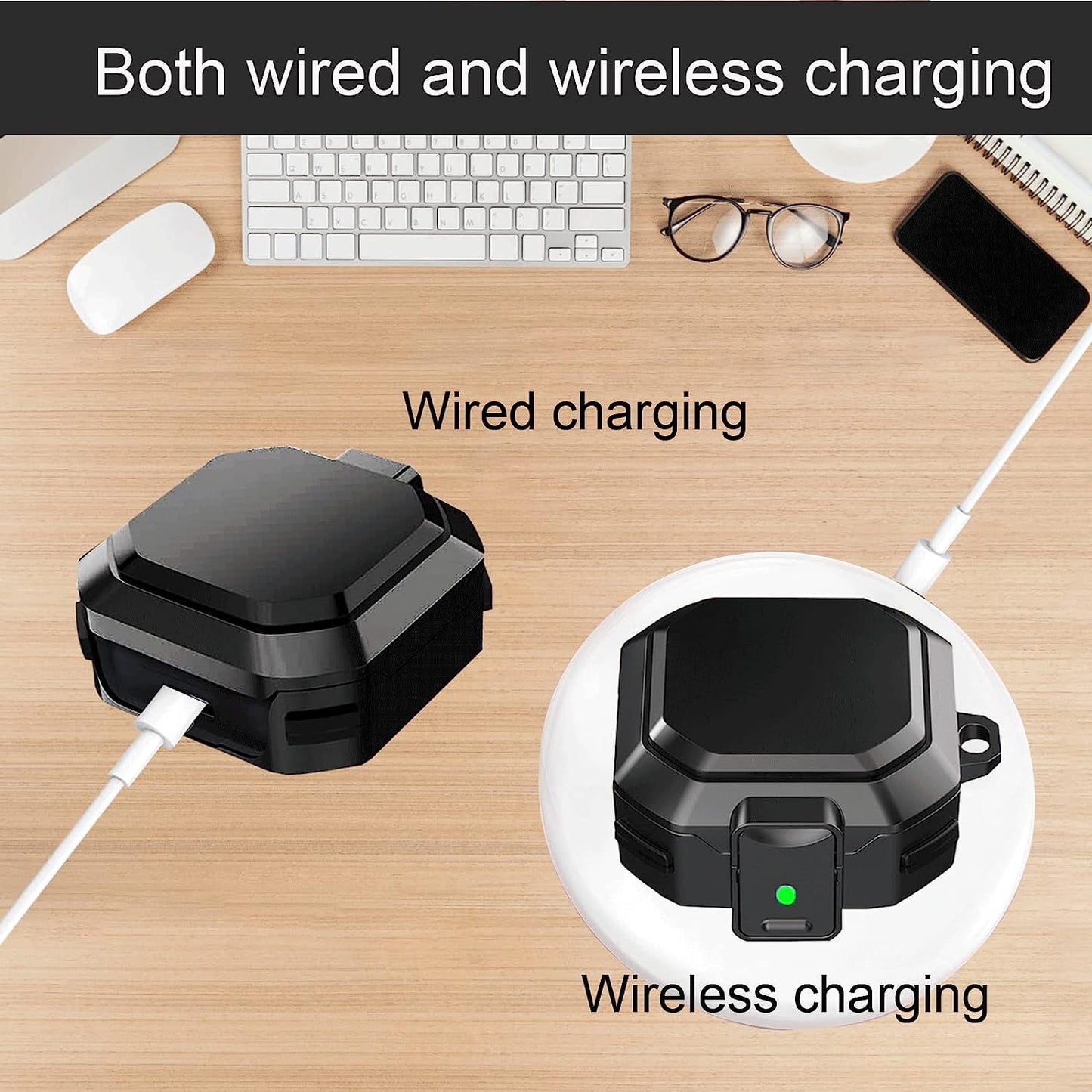 Locking Case Compatible with Samsung Galaxy Buds 2 / Galaxy Buds Pro 2/ Galaxy Buds Pro/Galaxy Buds Live, Galaxy Buds Case with Lock, Keychain and Strap/Lanyard, Galaxy Buds2 Case Cover (Black)  ULITIQ   