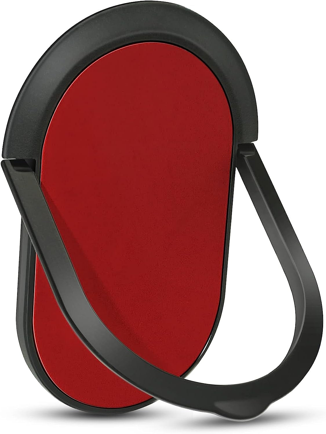 Naiadiy Zinc Alloy Cell Phone Ring Holder Finger Ring Stand, 360 Degree Rotation Kickstand Grip Holder (Square/Gold)  Naiadiy oval/Red  