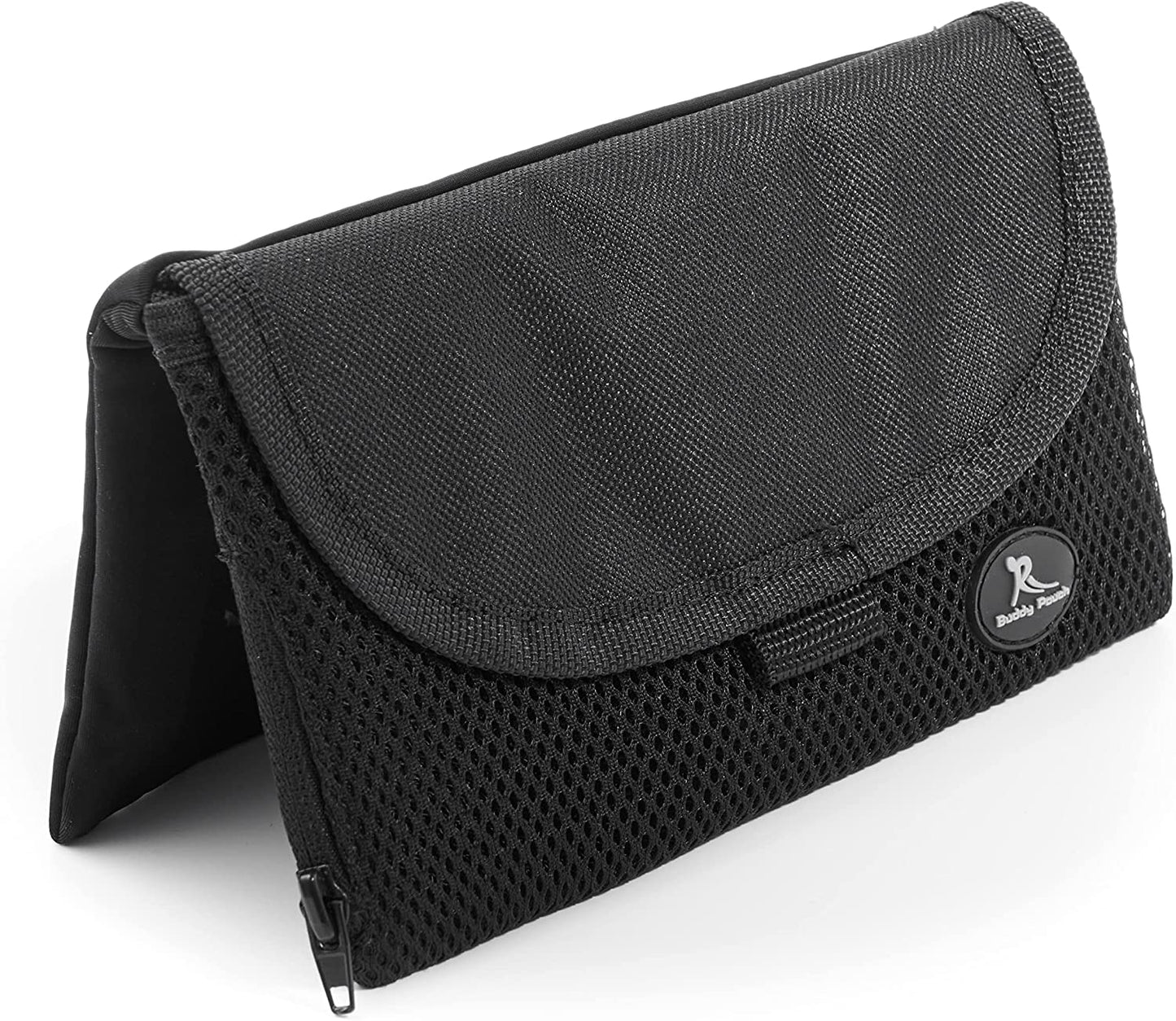 Running Buddy Magnetic Buddy Pouch, Beltess, Chafe and Bounce Free, Runners Fanny Pack, Phone Holder, Great for Running, Walking, Traveling & More, for Men & Women - 6-3/4” L X 4” W - Black and Pink  Runner's High   