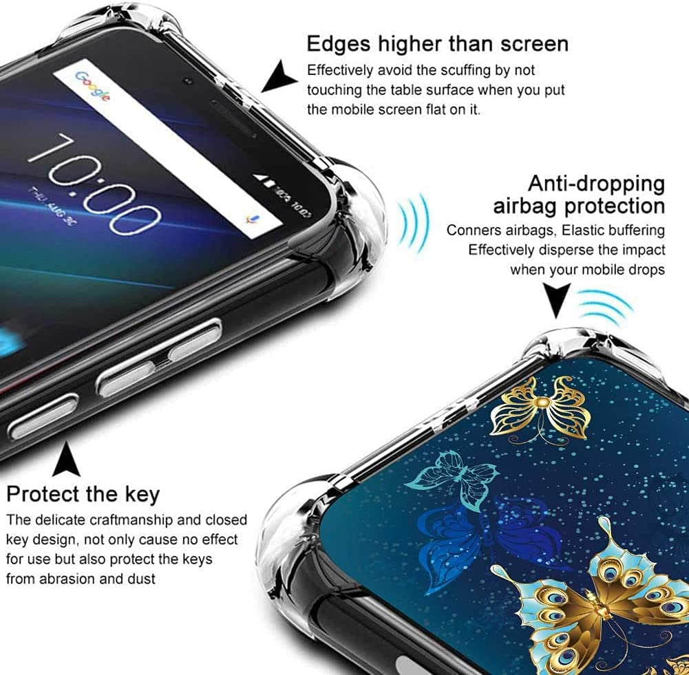 Follmeair for Oneplus Nord N200 5G Case, Slim Flexible TPU for Girls Women Airbag Bumper Shock Absorption Rubber Soft Silicone Case Cover Fit for Oneplus Nord N200 5G (Butterfly)  FollmeAir   