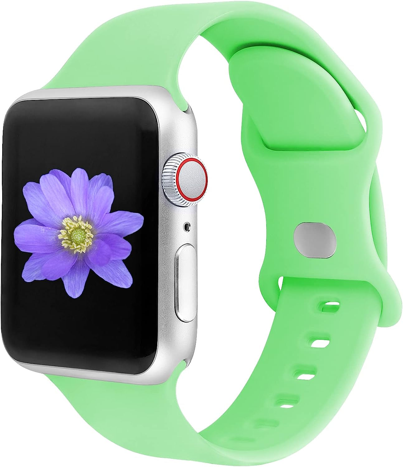 Cindgress Sport Bands Compatible with 42Mm 44Mm 45Mm 41Mm 38Mm 40Mm Apple Watch Bands for Women Men,Compatible with Soft Silicone Apple Watch Series 6 Bands for Women Men Series SE 8 7 6 5 4 3 2 1 Pack  Cindgress Pistachio Green 38mm/40mm/41mm M/L 