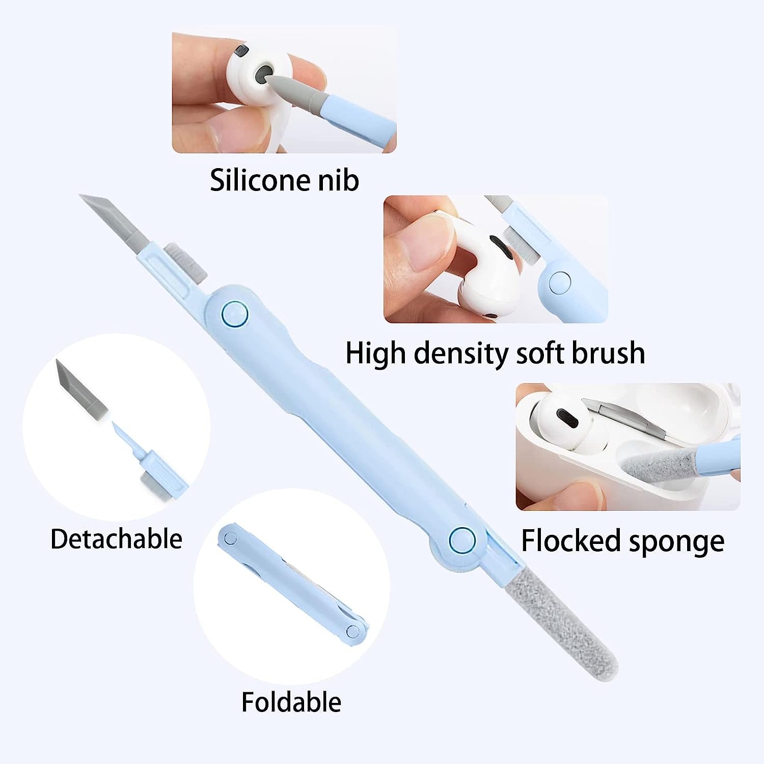 7 in 1 Electronic Cleaning Kit - Keyboard Cleaner, Keyboard Cleaning Kit, Laptop Cleaner with Brush, Laptop Cleaning Kit, Electronic Cleaner Kit for Airpods Pro/Laptop/Phone(Give Away a Flannel Cloth)  iKopink   