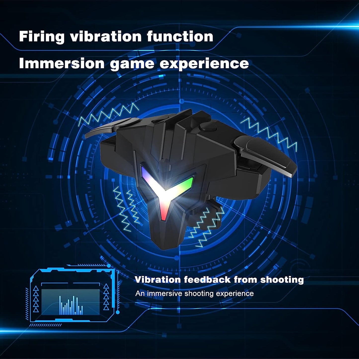 Woohot Mobile Gaming Trigger, Physically Mapped Game Trigger, Mobile Game Accessories Smartphone Game Controller Gamepad, Alloy Button Zero Latency, for Pubg/Fortnite/Cod/New STATE(1 Pair)  Woohot   