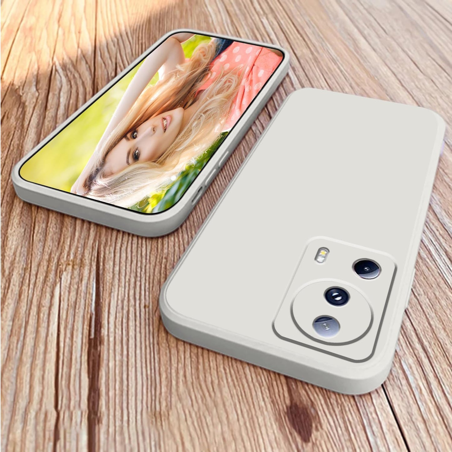 Tiwinxing Compatible with Xiaomi 13 Lite Case Shockproof, Liquid Silicone Ultra Slim Protective Xiaomi 13 Lite Phone Case Soft Anti-Scratch Cover with Full Body Protection Cases (Beige)  Tiwinxing   