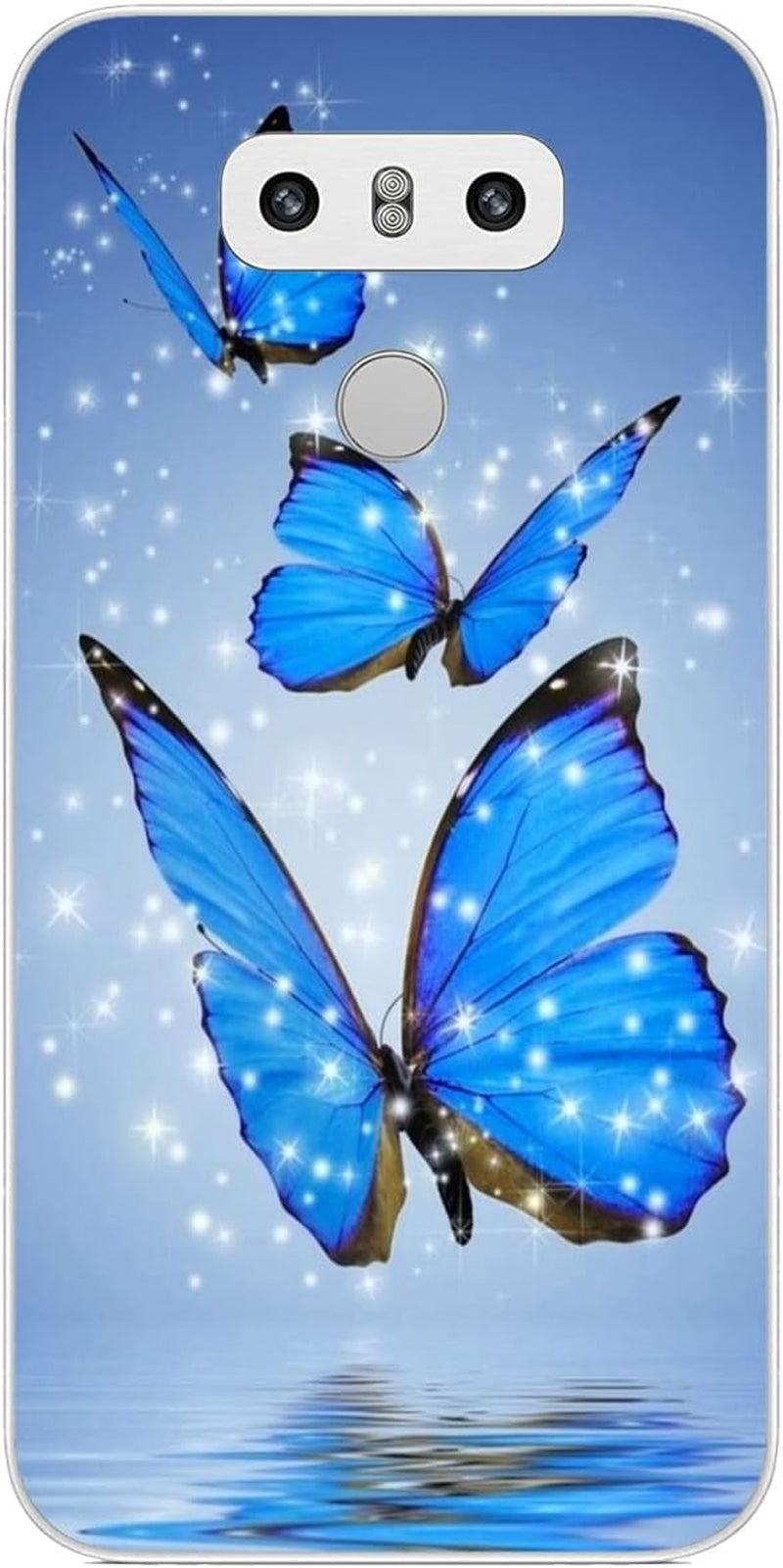 Compatible with LG G6 | LG G6+ | LG G6 plus Case Butterfly 160 Cool Kids Girls Women Man Soft Flexible TPU Silicone Phone Case Clear  PTGVCTA Butterfly 980  